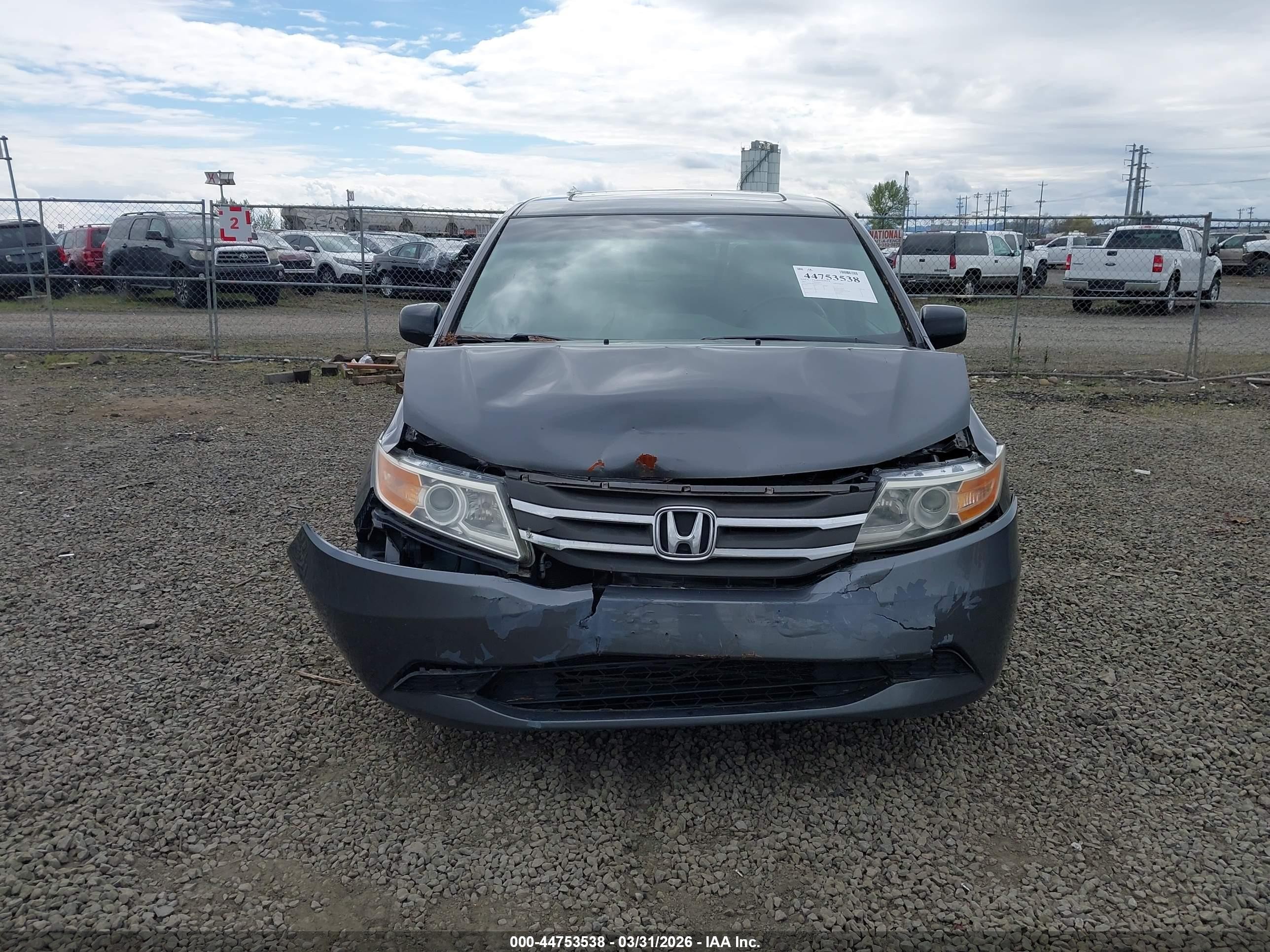 2011 Honda Odyssey Ex-l Серый vin: 5FNRL5H63BB086171