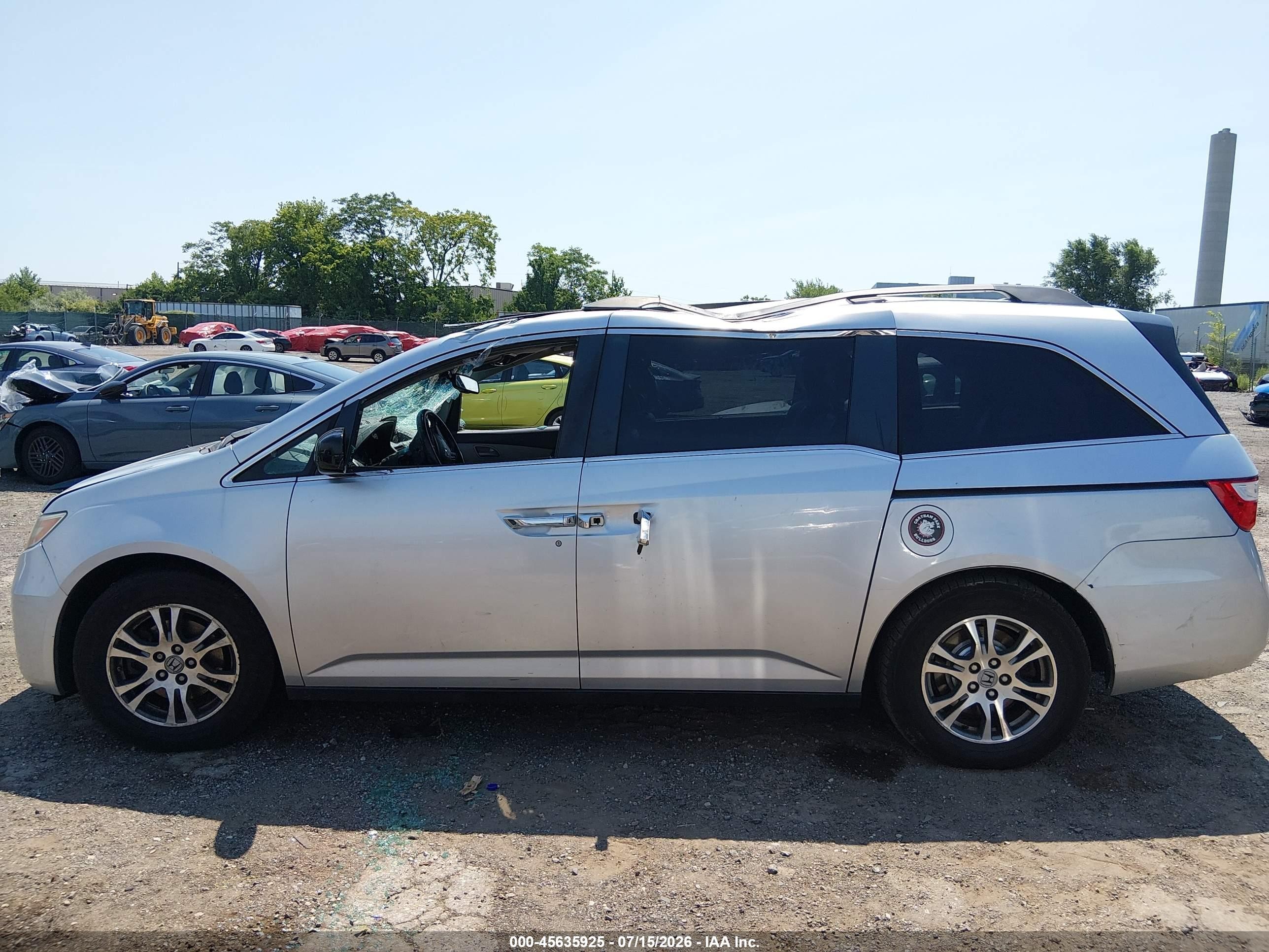 2012 Honda Odyssey Ex-l Light Blue vin: 5FNRL5H63CB007406