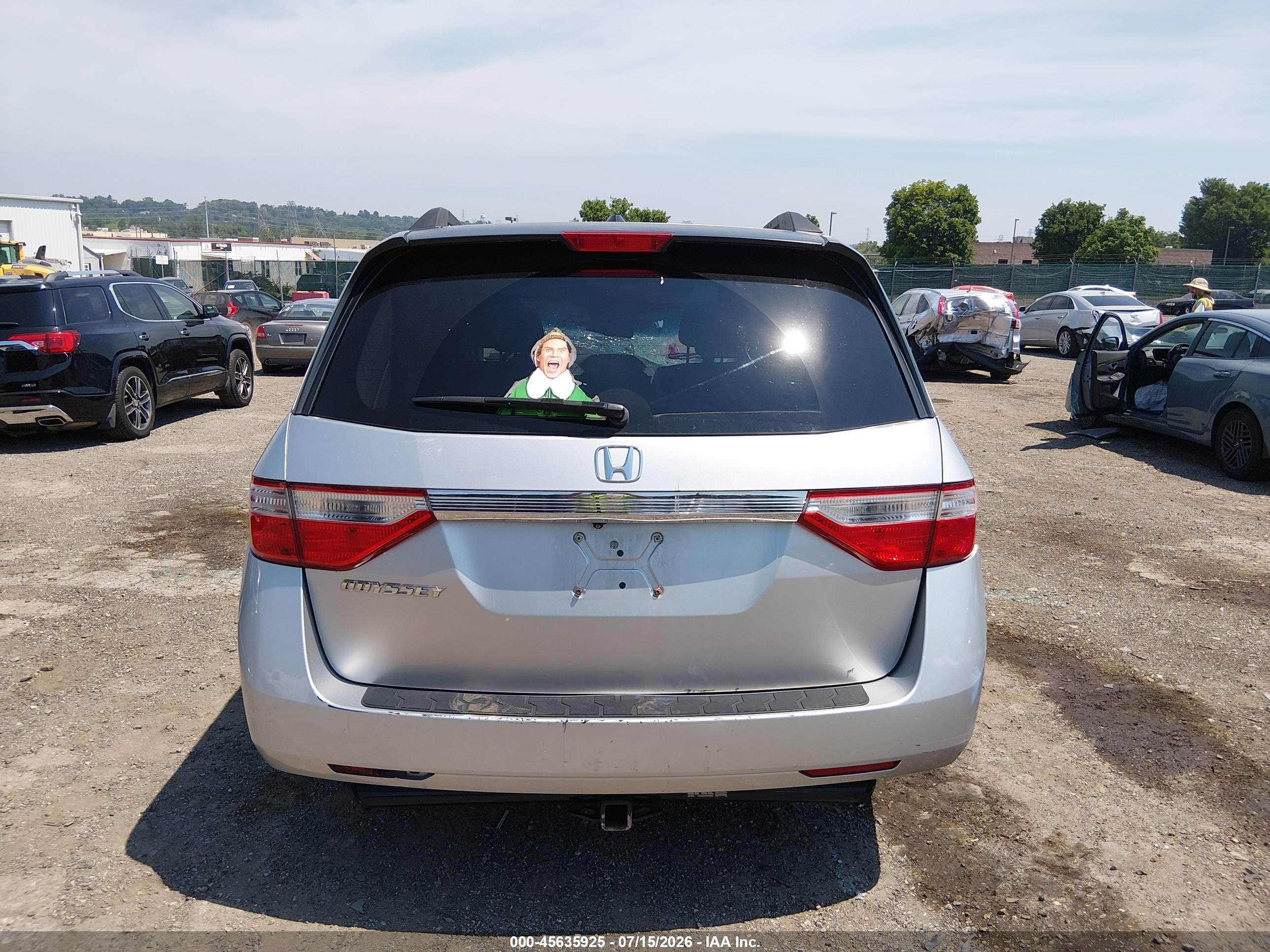 2012 Honda Odyssey Ex-l Light Blue vin: 5FNRL5H63CB007406