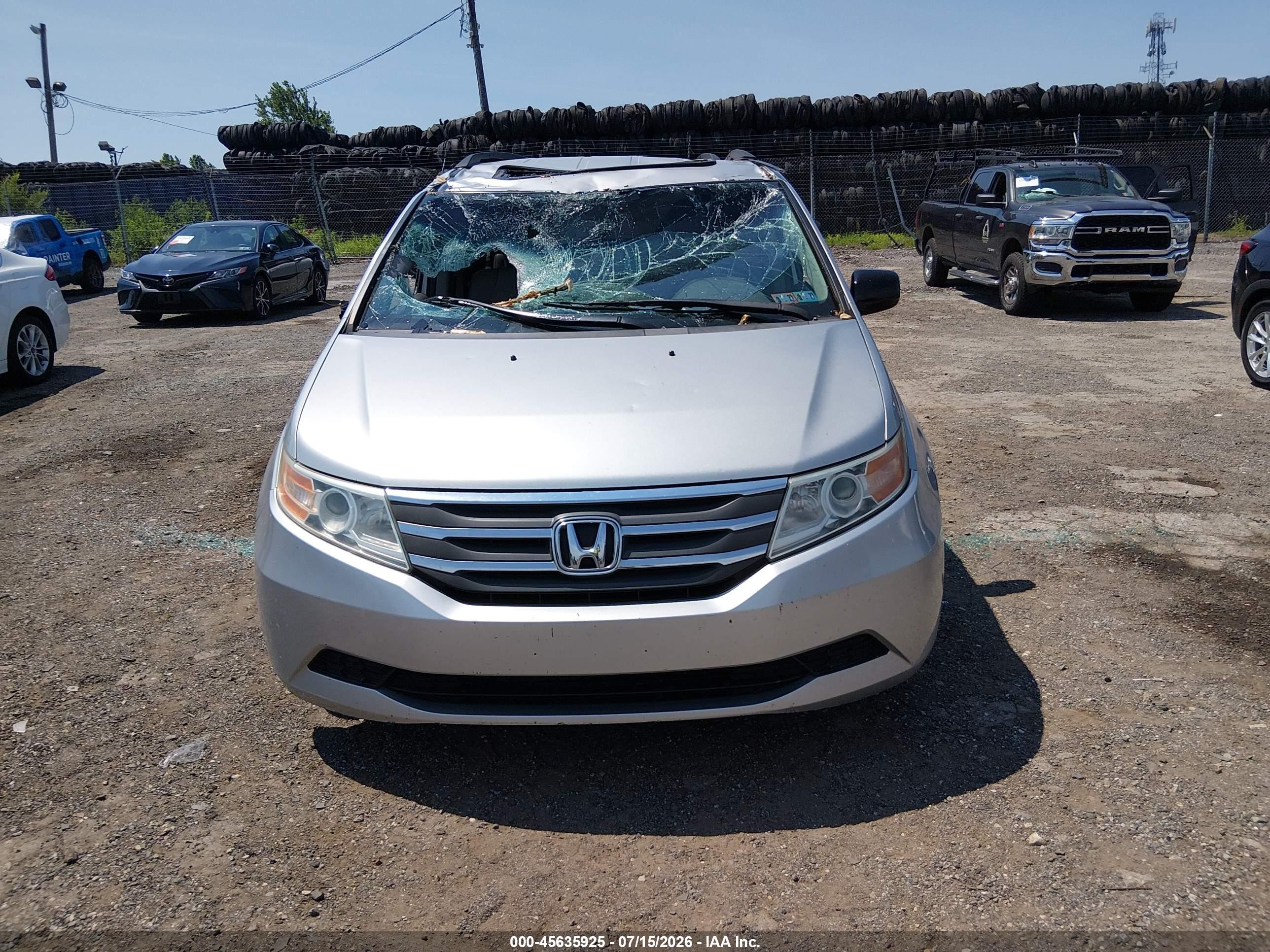 2012 Honda Odyssey Ex-l Light Blue vin: 5FNRL5H63CB007406