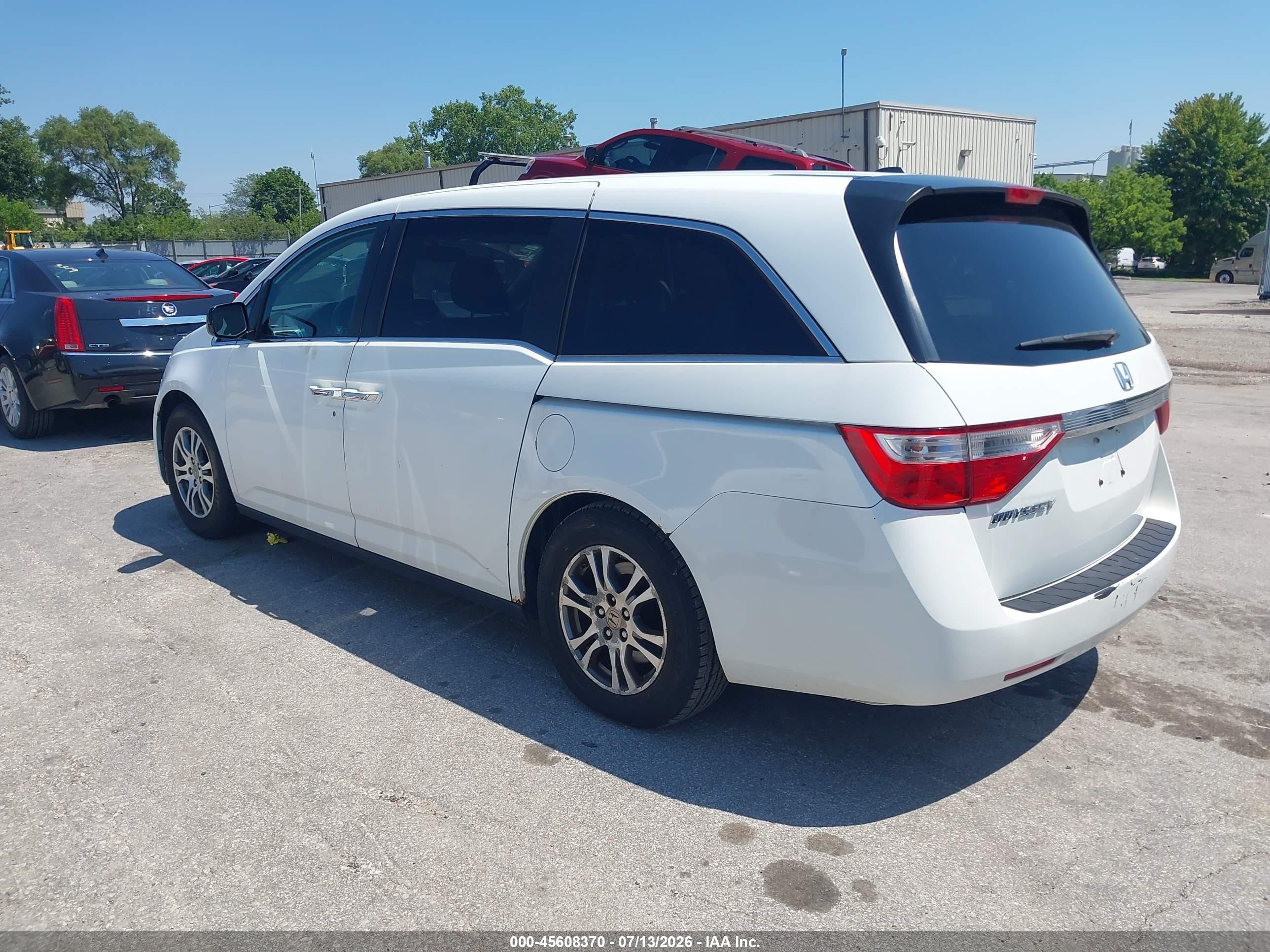 2012 Honda Odyssey Ex-l White vin: 5FNRL5H63CB009057