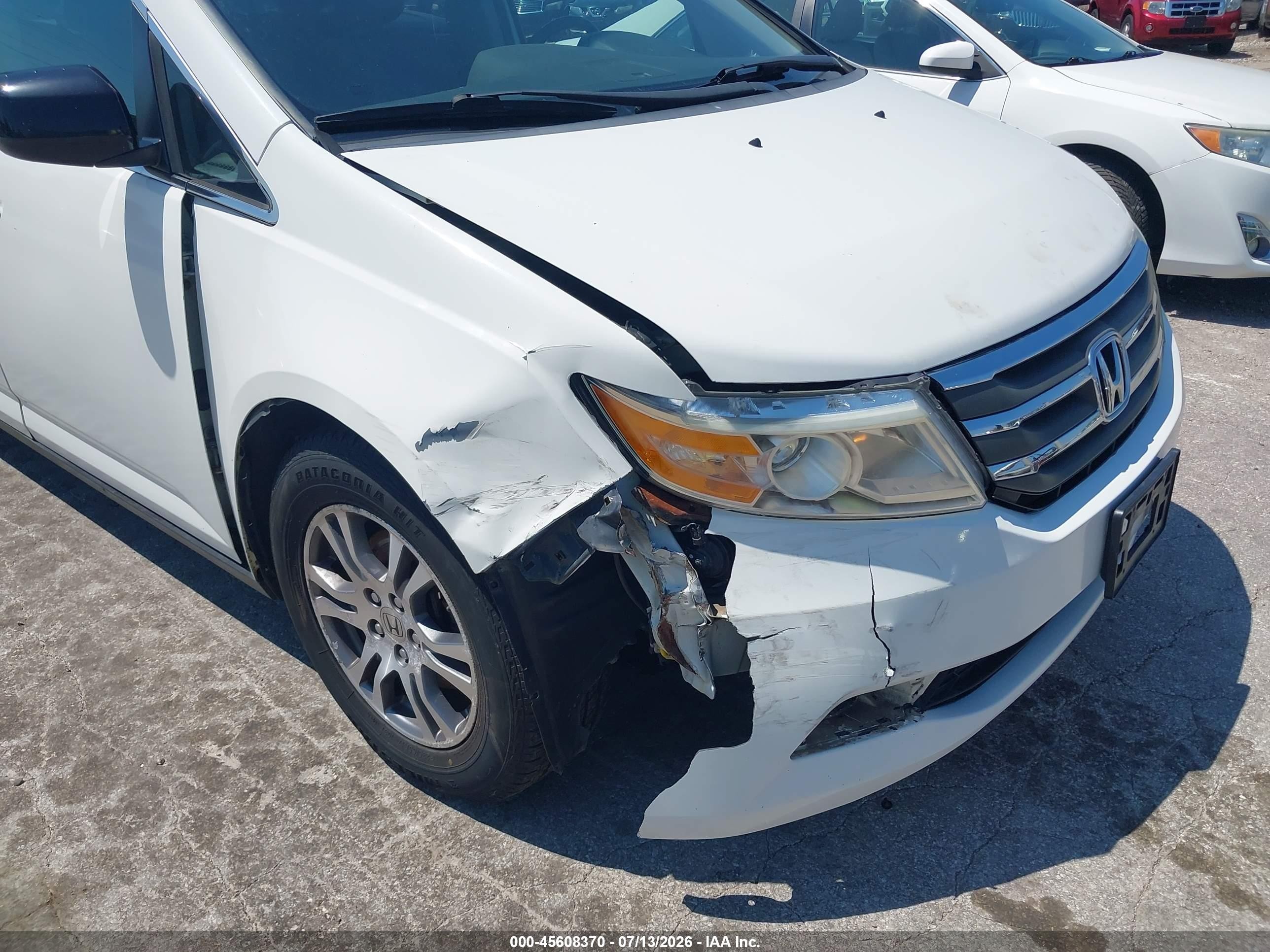 2012 Honda Odyssey Ex-l White vin: 5FNRL5H63CB009057