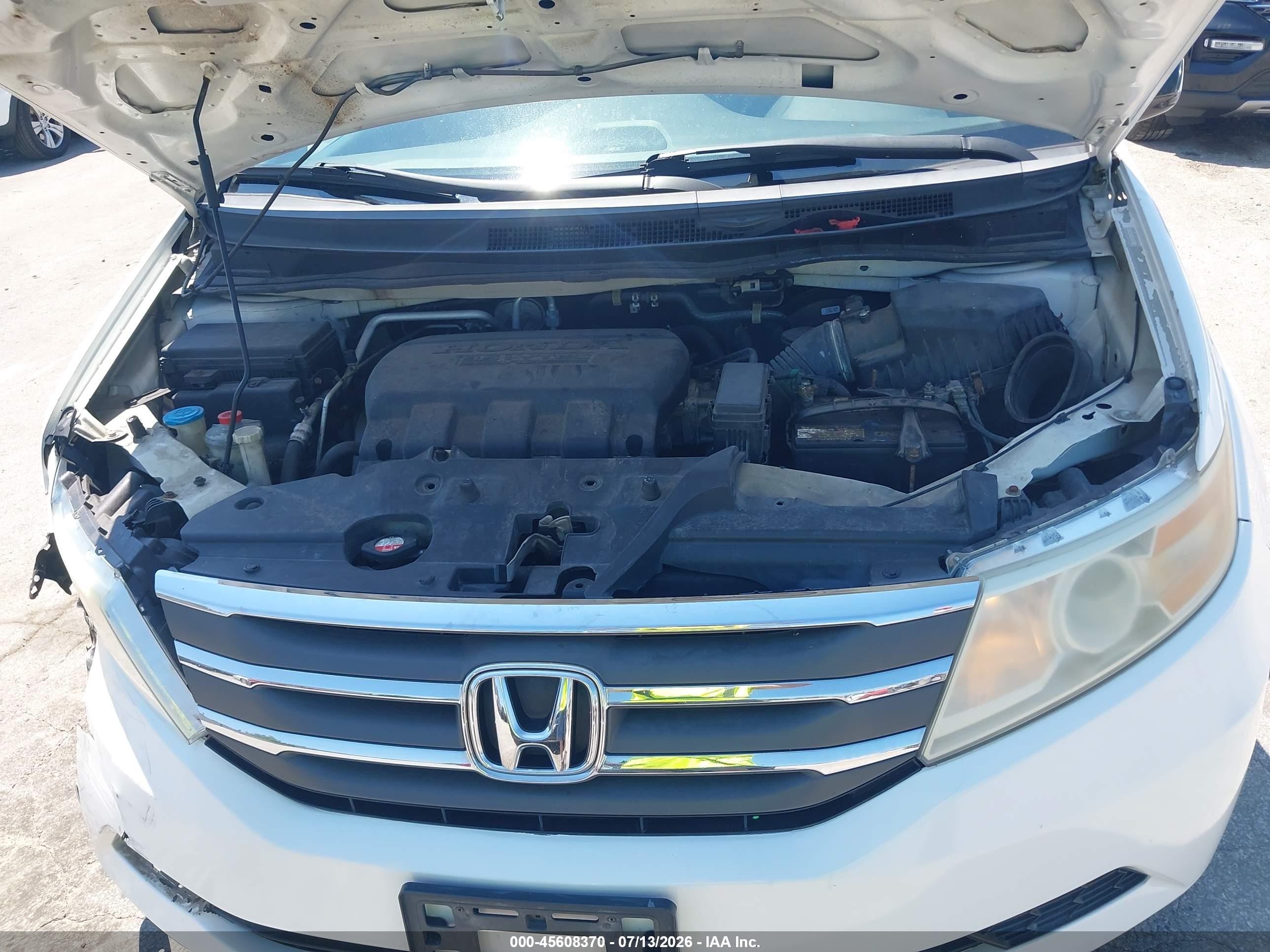 2012 Honda Odyssey Ex-l White vin: 5FNRL5H63CB009057
