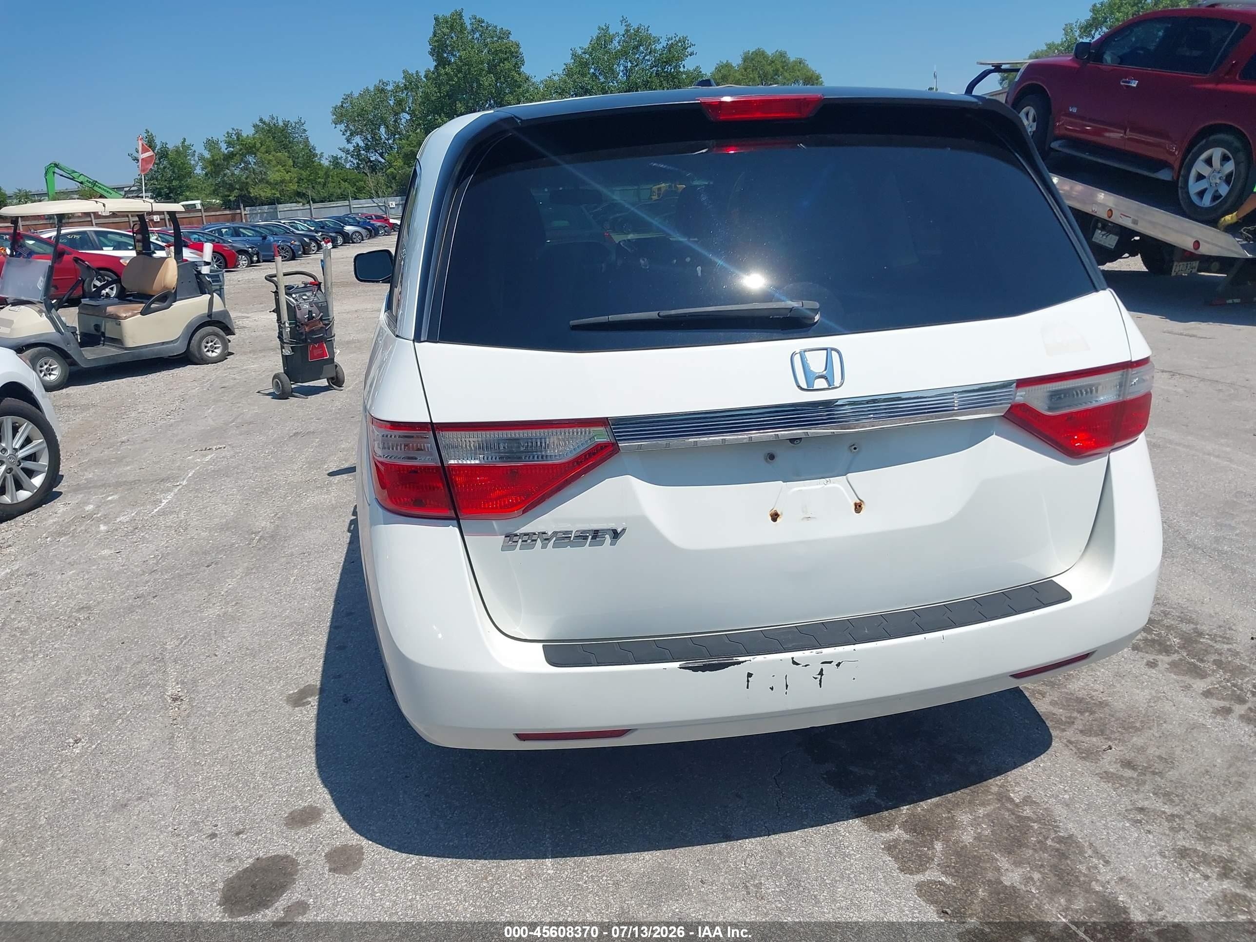 2012 Honda Odyssey Ex-l White vin: 5FNRL5H63CB009057