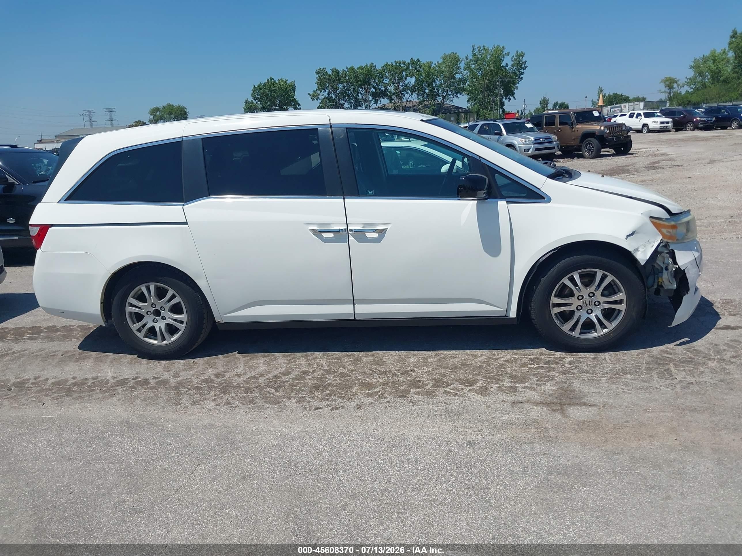 2012 Honda Odyssey Ex-l White vin: 5FNRL5H63CB009057