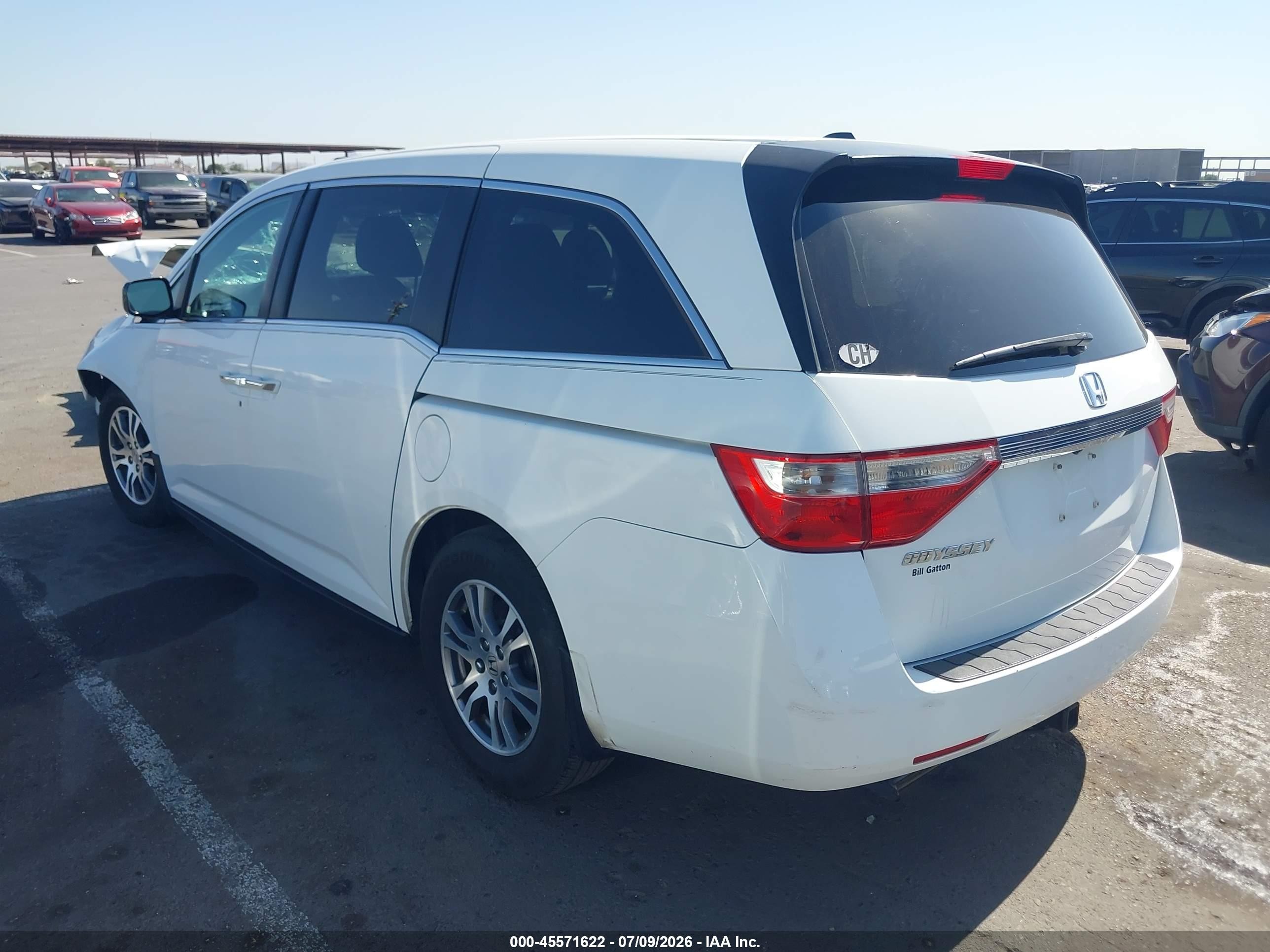 2012 Honda Odyssey Ex-l White vin: 5FNRL5H63CB011522