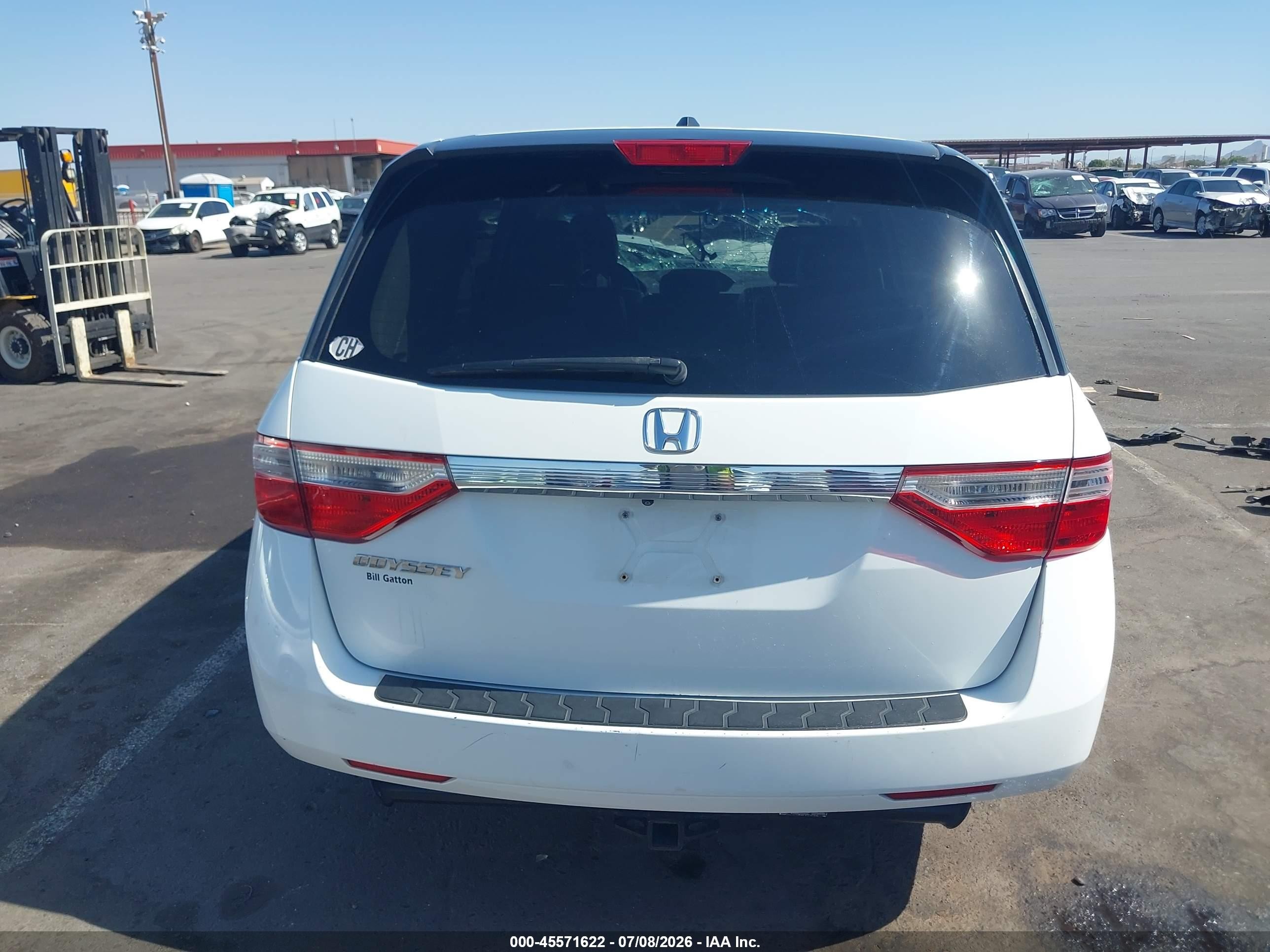 2012 Honda Odyssey Ex-l White vin: 5FNRL5H63CB011522