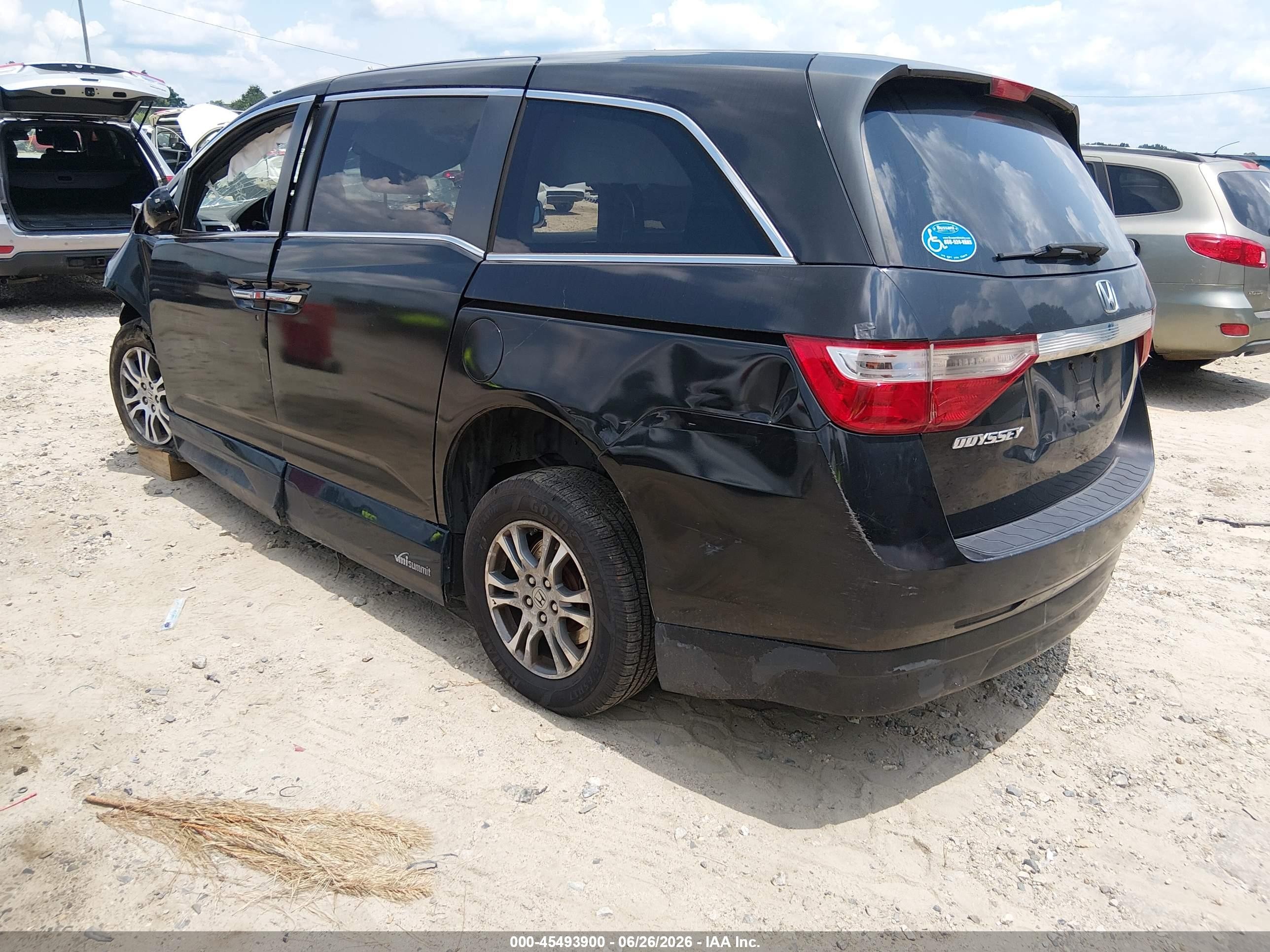 2012 Honda Odyssey Ex-l Black vin: 5FNRL5H63CB015005