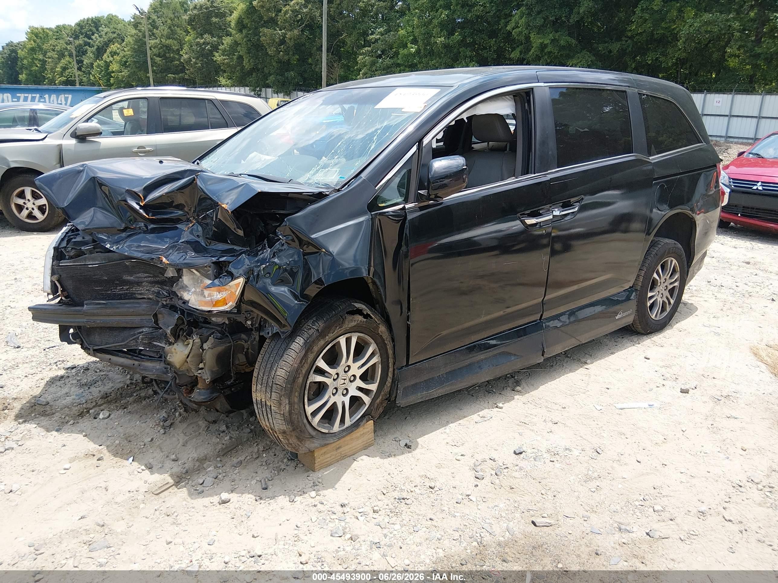 2012 Honda Odyssey Ex-l Black vin: 5FNRL5H63CB015005