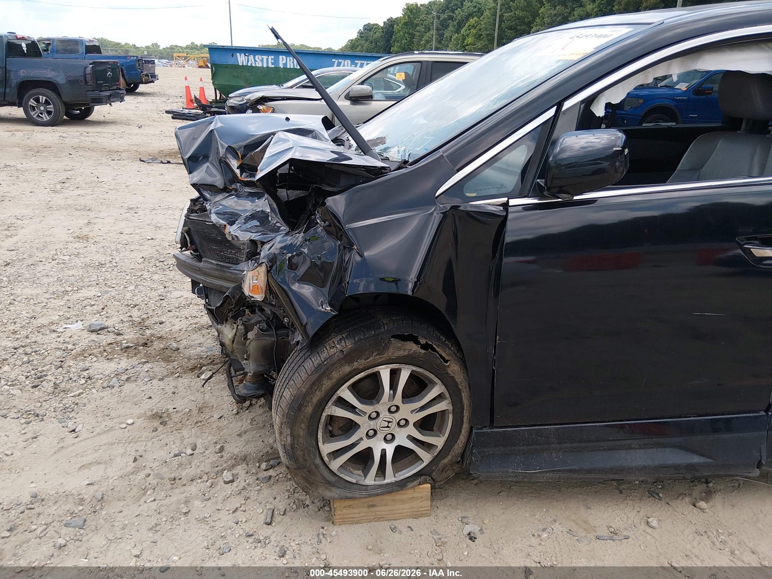 2012 Honda Odyssey Ex-l Black vin: 5FNRL5H63CB015005