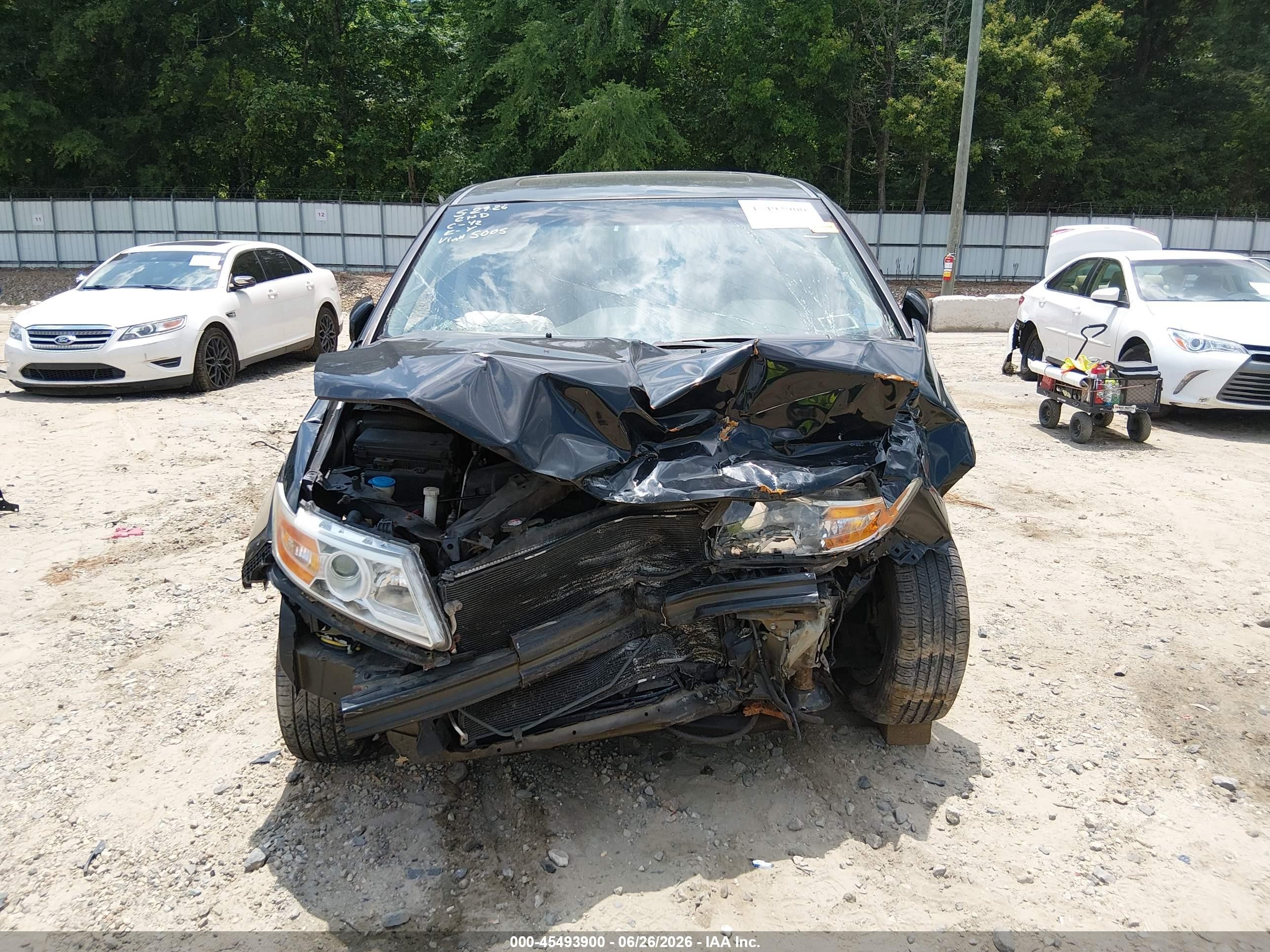 2012 Honda Odyssey Ex-l Black vin: 5FNRL5H63CB015005