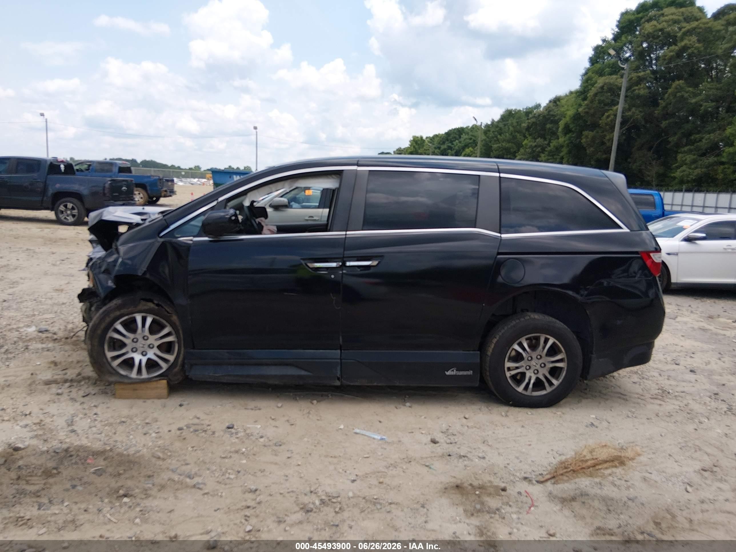 2012 Honda Odyssey Ex-l Black vin: 5FNRL5H63CB015005