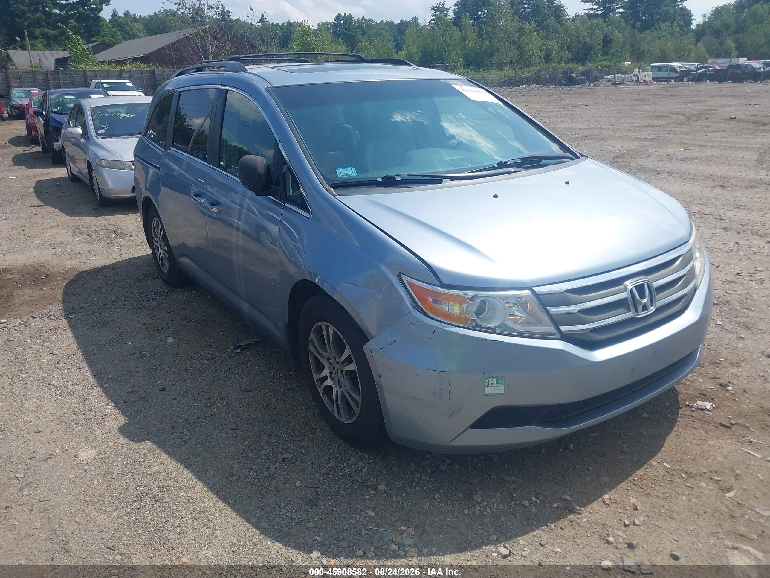 2012 Honda Odyssey Ex-l Blue vin: 5FNRL5H63CB018714