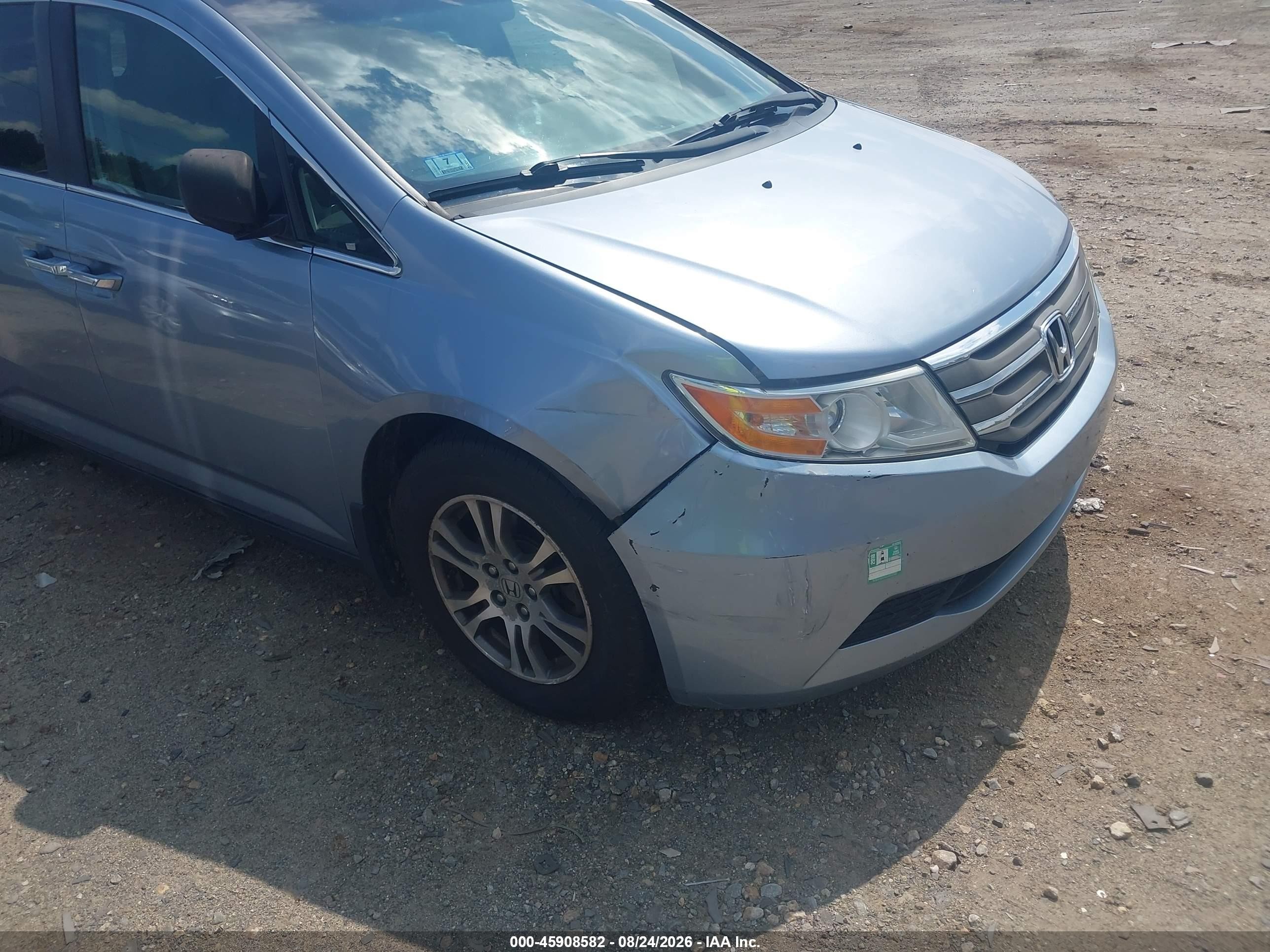 2012 Honda Odyssey Ex-l Blue vin: 5FNRL5H63CB018714
