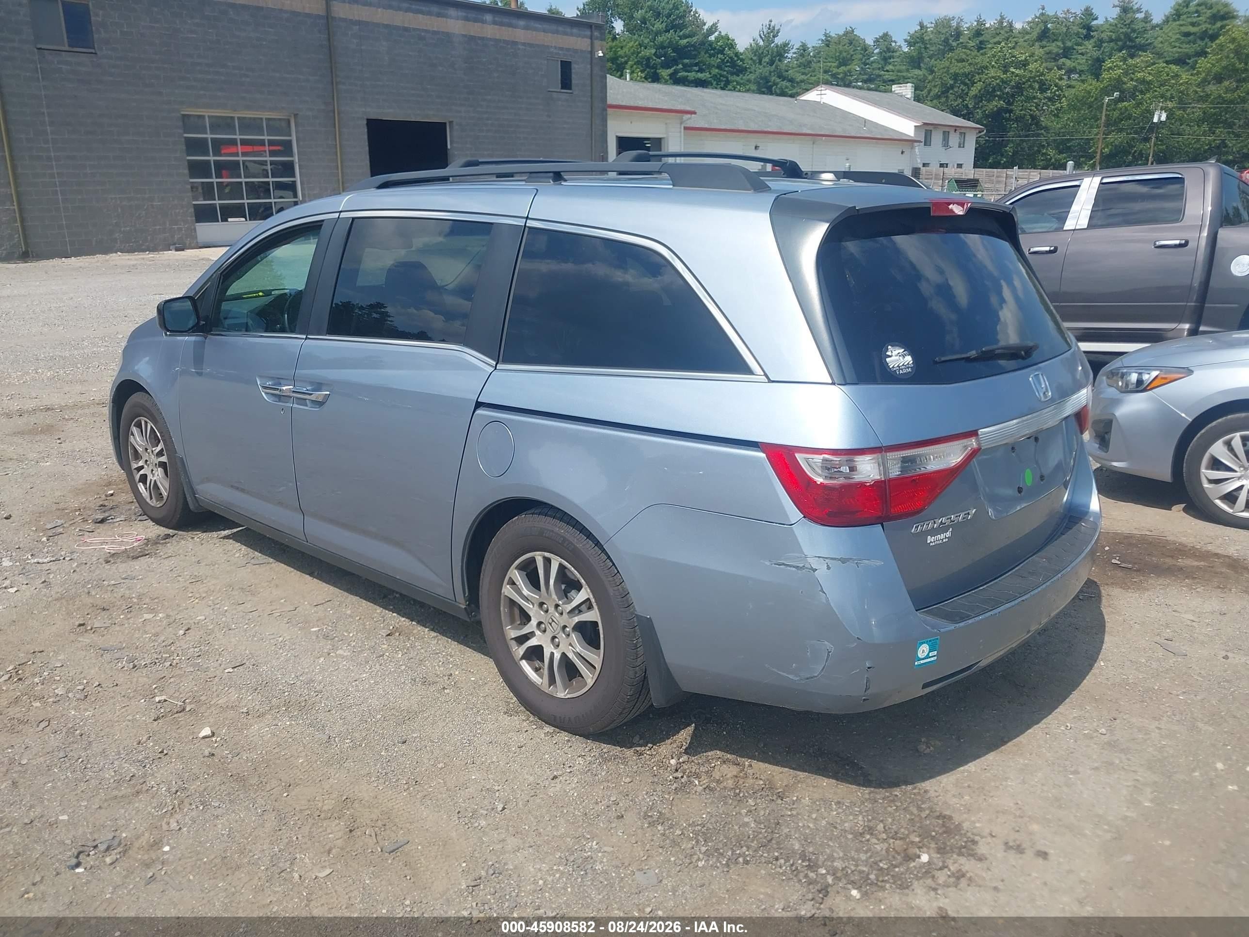 2012 Honda Odyssey Ex-l Blue vin: 5FNRL5H63CB018714