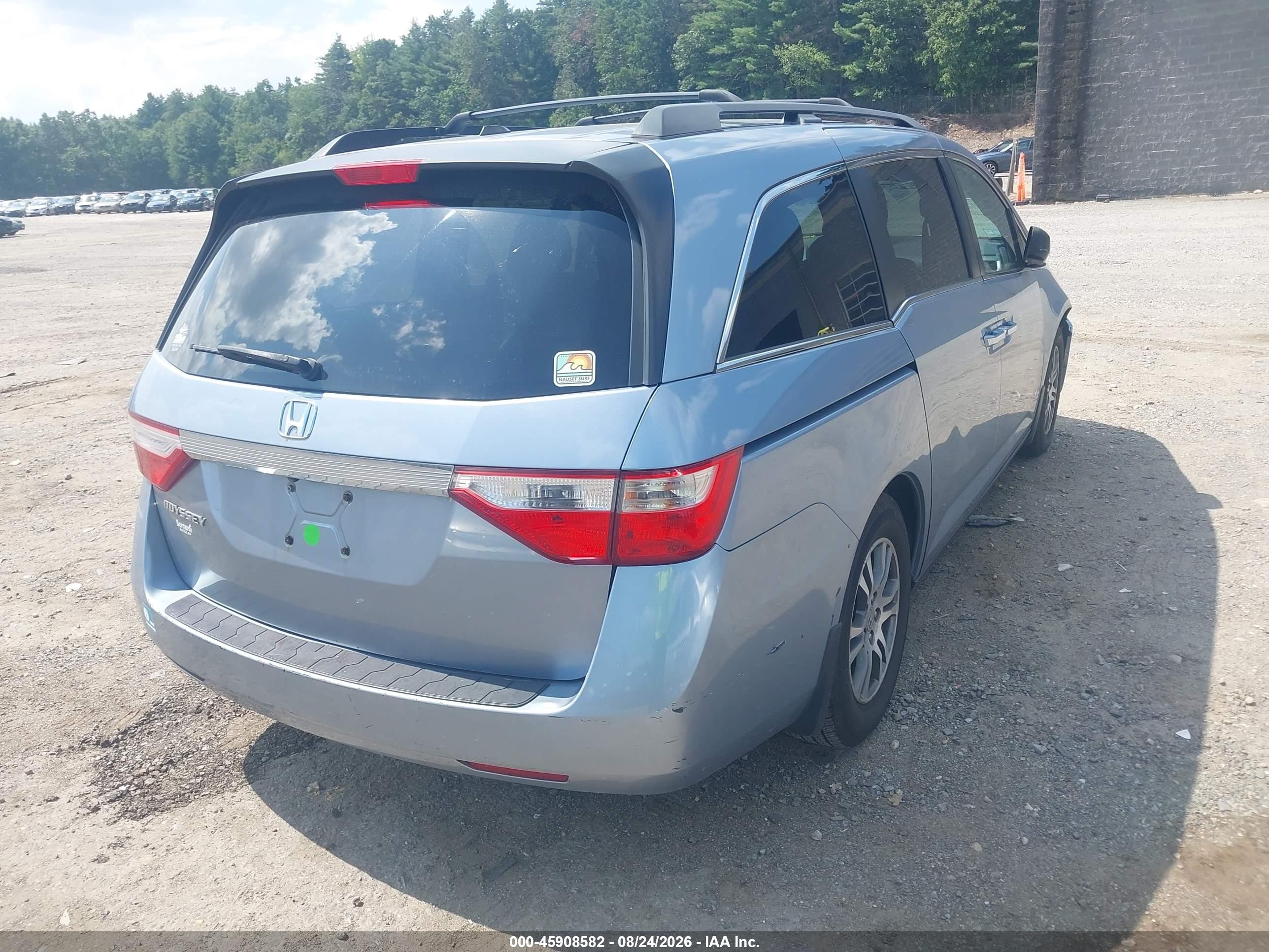 2012 Honda Odyssey Ex-l Blue vin: 5FNRL5H63CB018714