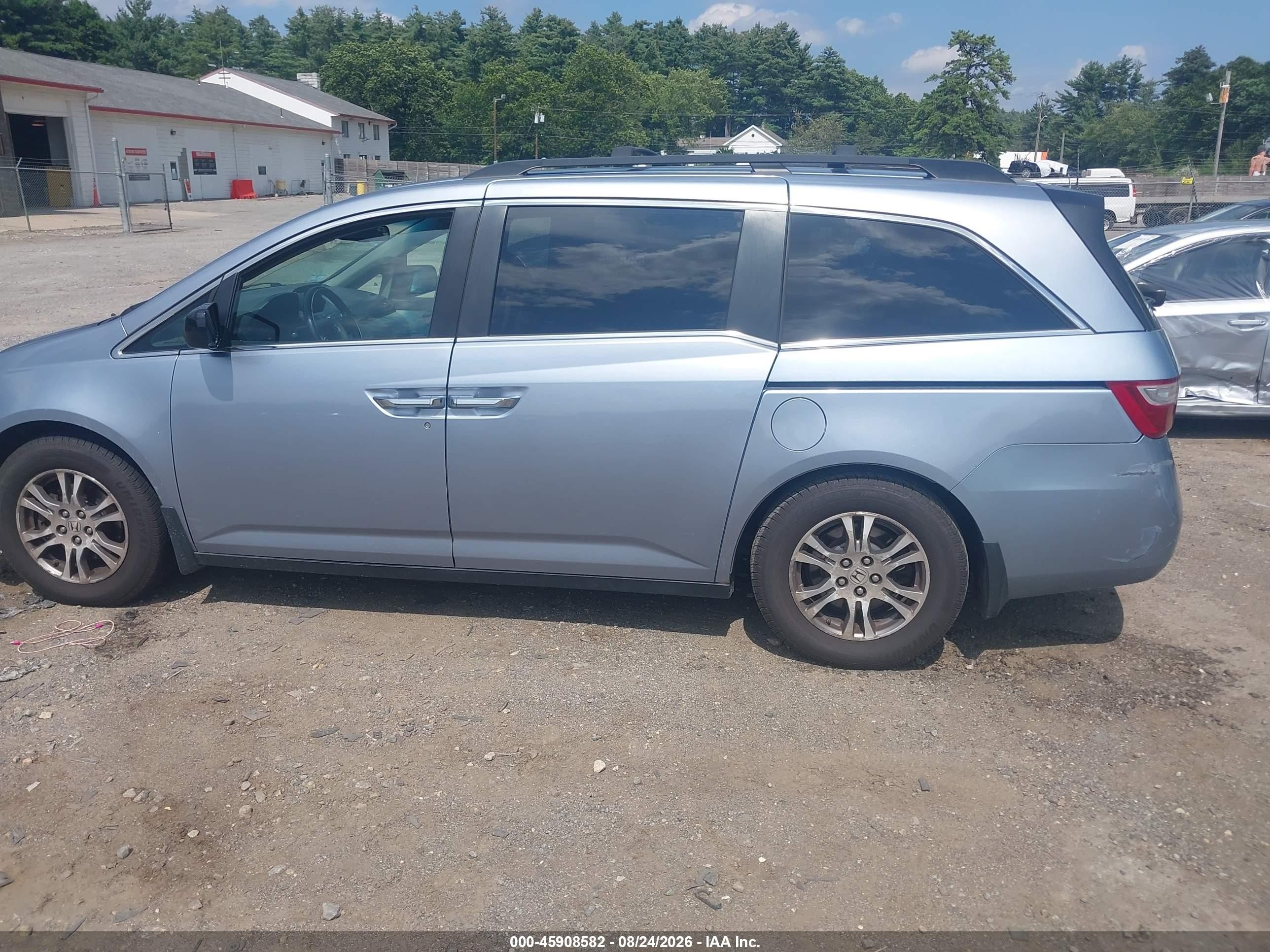 2012 Honda Odyssey Ex-l Blue vin: 5FNRL5H63CB018714