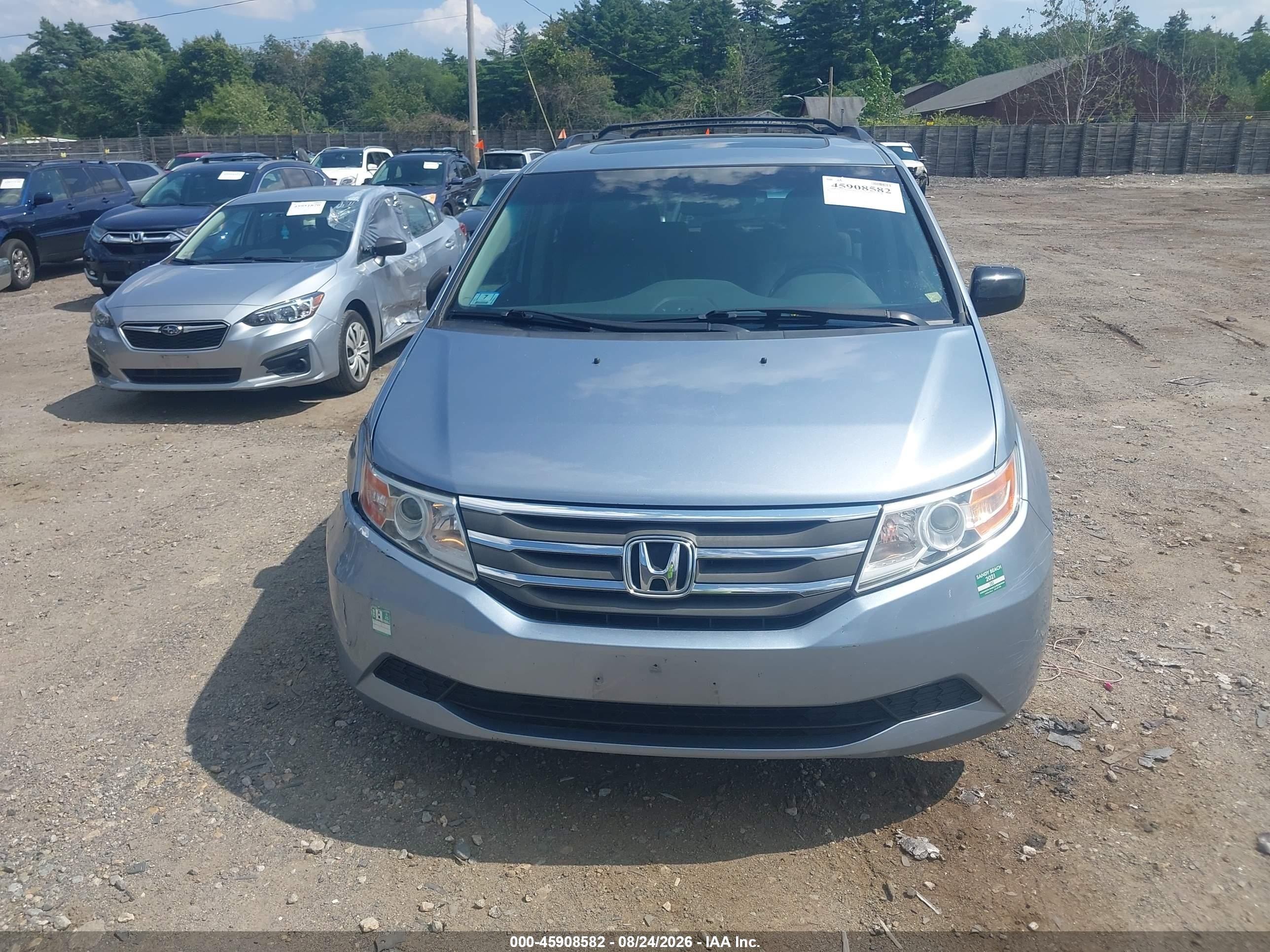 2012 Honda Odyssey Ex-l Blue vin: 5FNRL5H63CB018714