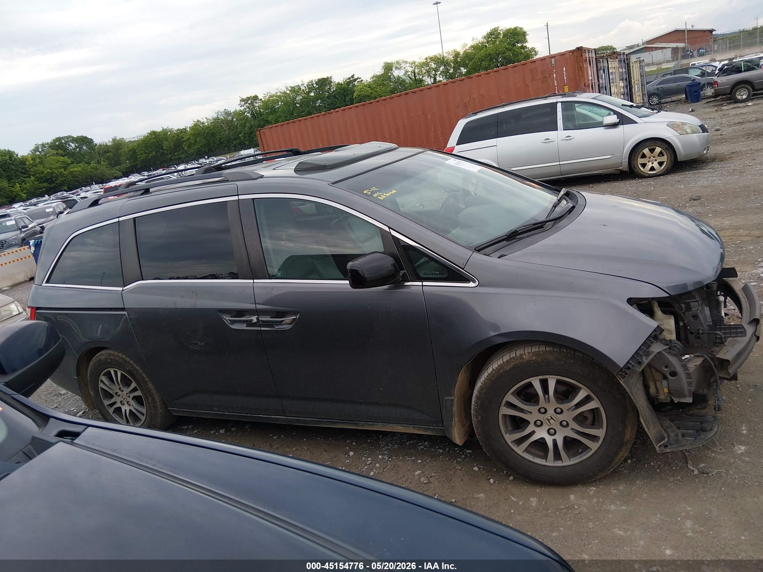 2012 Honda Odyssey Ex-l Серый vin: 5FNRL5H63CB035285