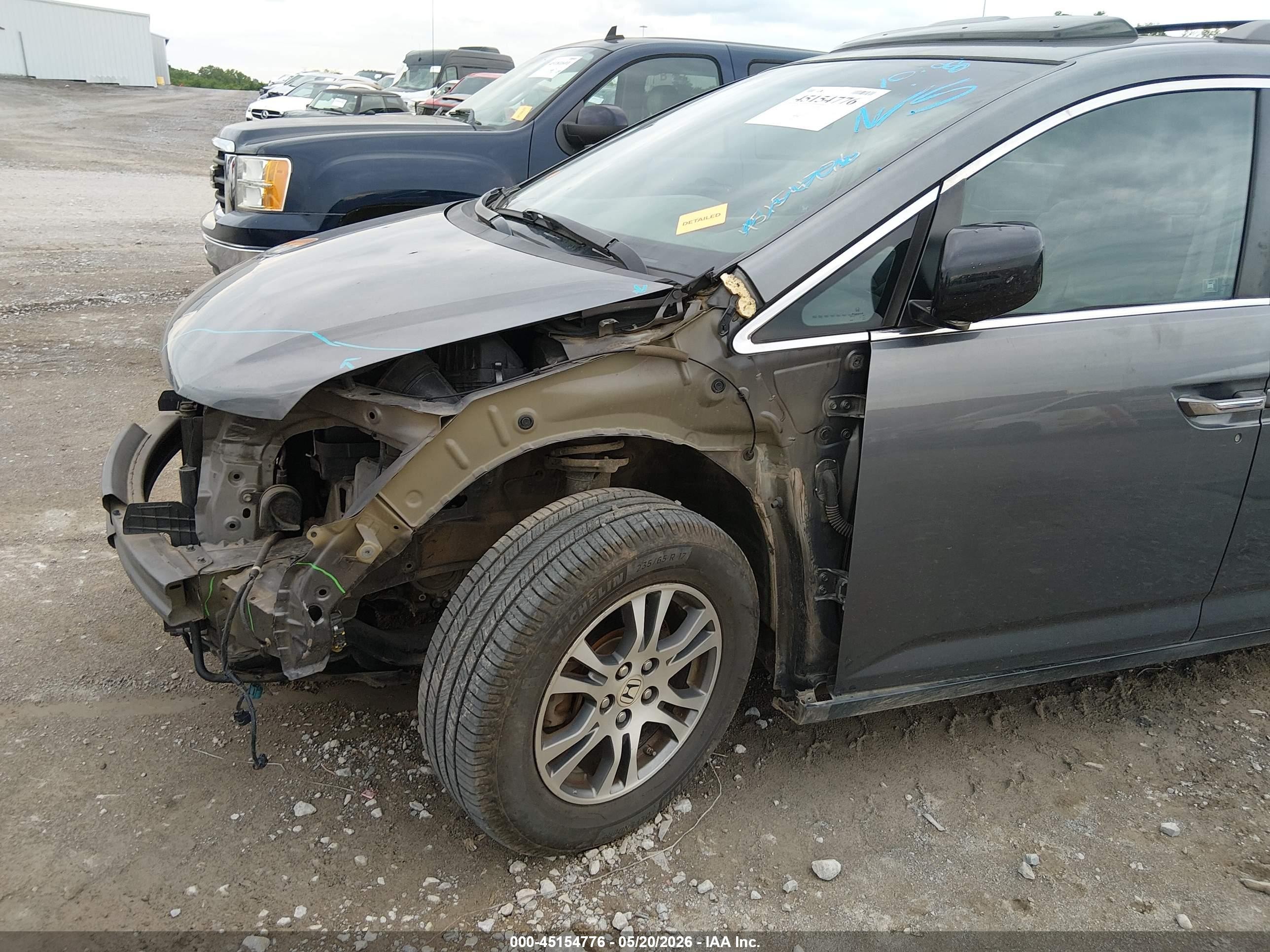 2012 Honda Odyssey Ex-l Серый vin: 5FNRL5H63CB035285