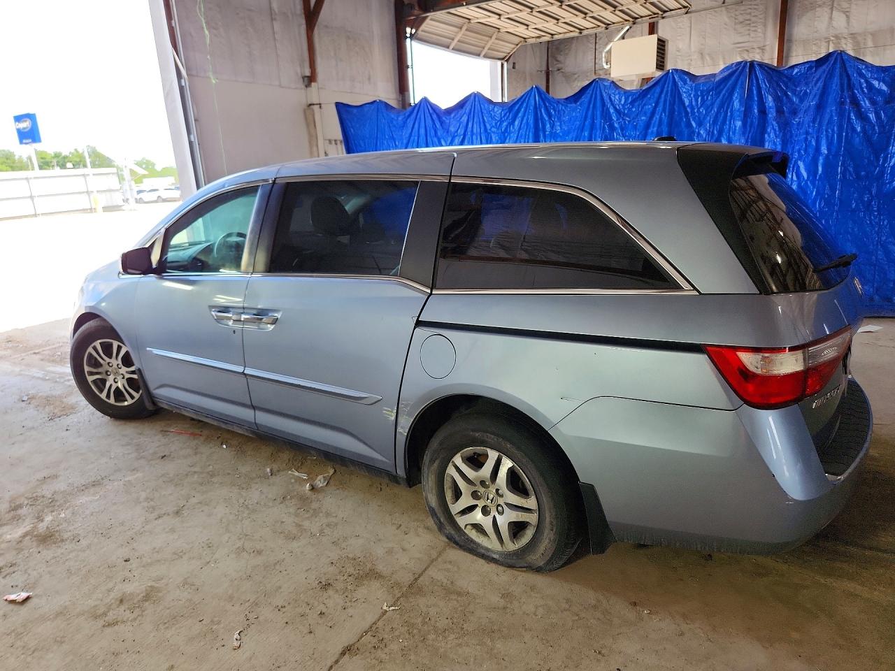 2012 Honda Odyssey Exl Blue vin: 5FNRL5H63CB037229