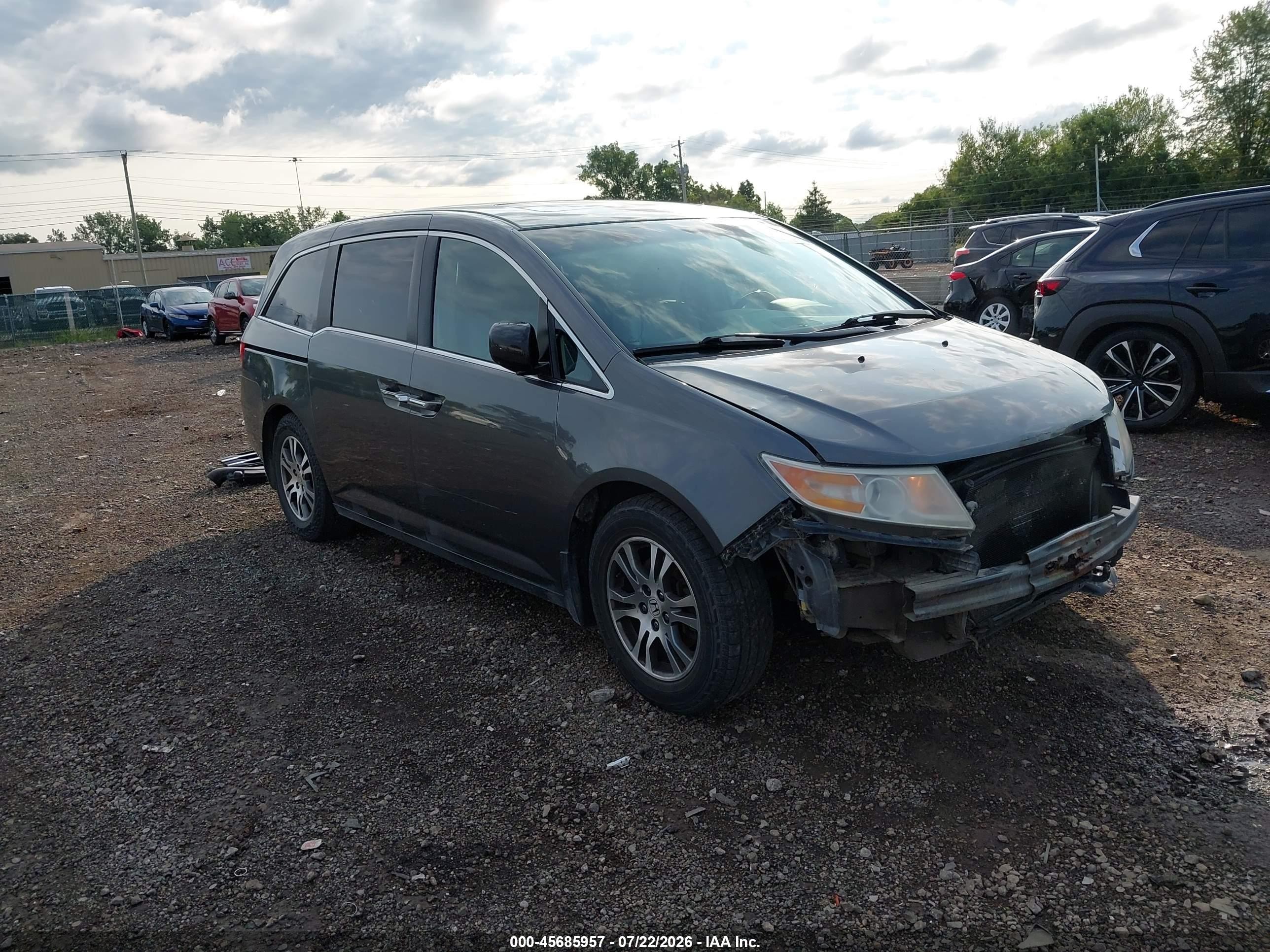 2012 Honda Odyssey Ex-l Серый vin: 5FNRL5H63CB041751