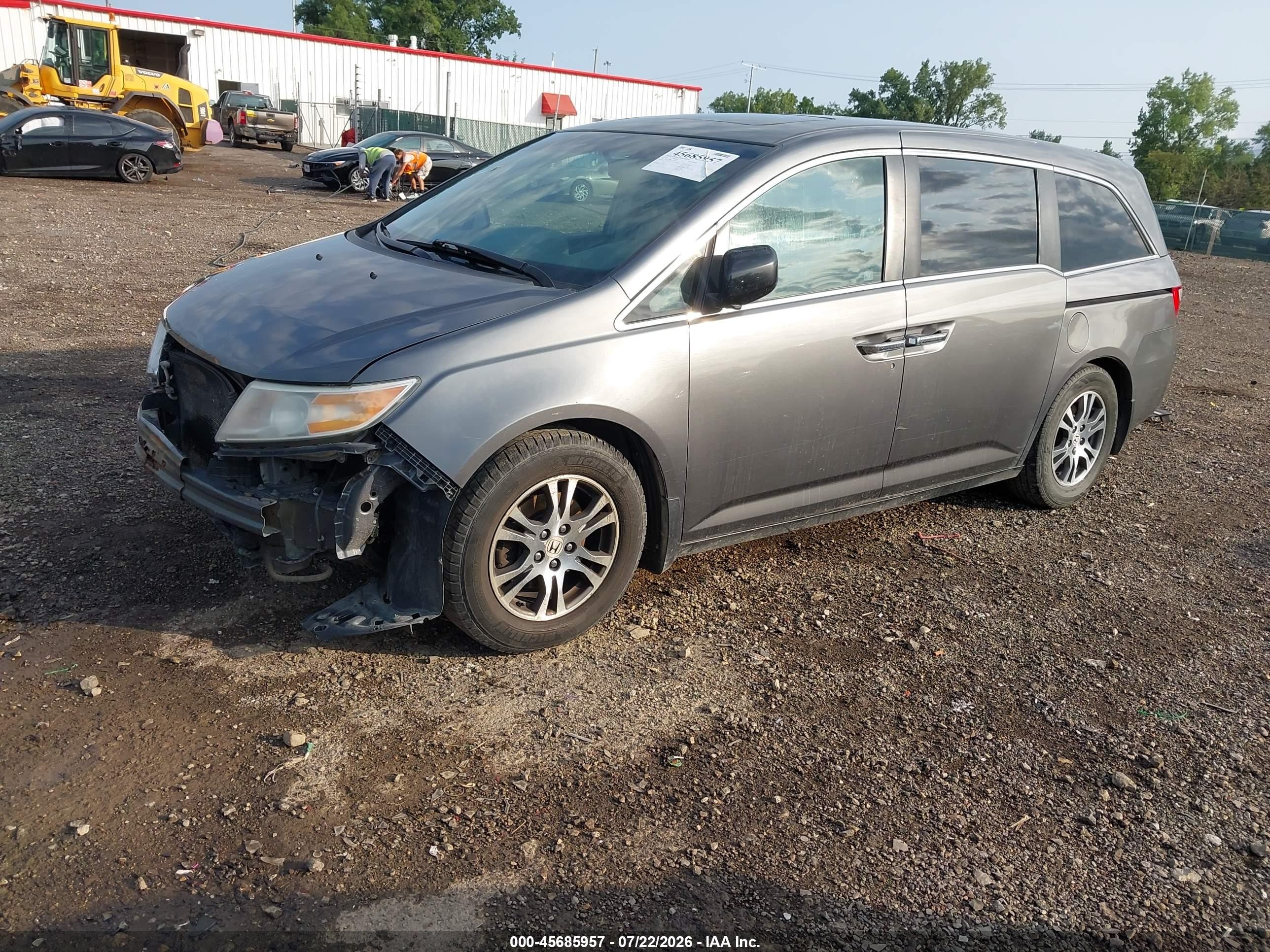 2012 Honda Odyssey Ex-l Gray vin: 5FNRL5H63CB041751