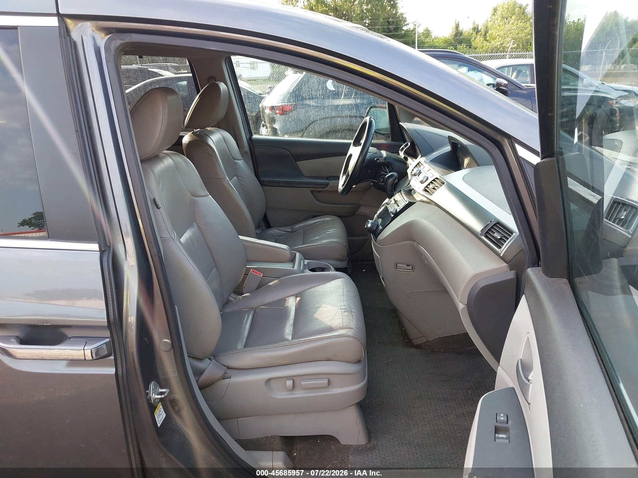 2012 Honda Odyssey Ex-l Gray vin: 5FNRL5H63CB041751