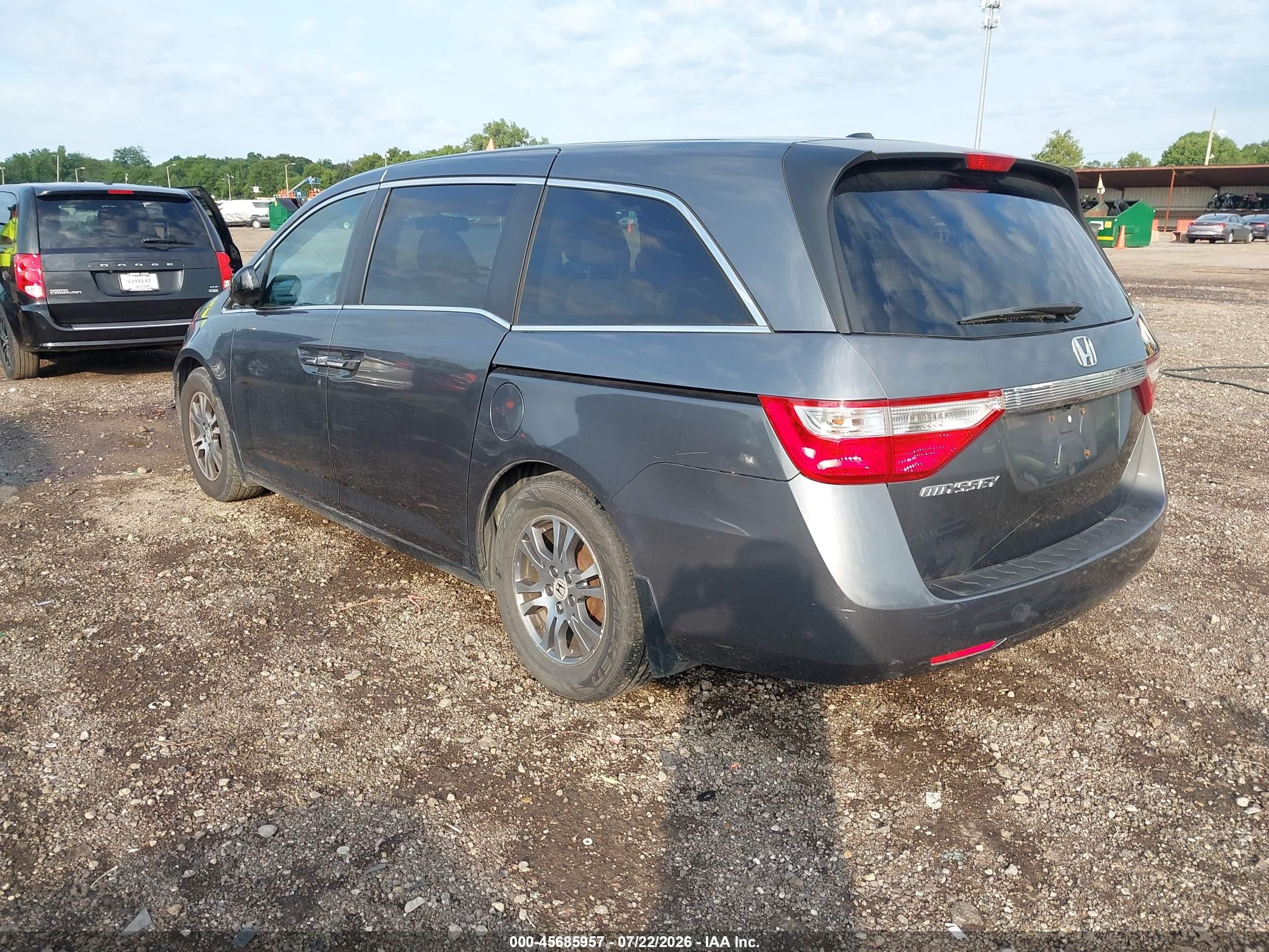 2012 Honda Odyssey Ex-l Gray vin: 5FNRL5H63CB041751