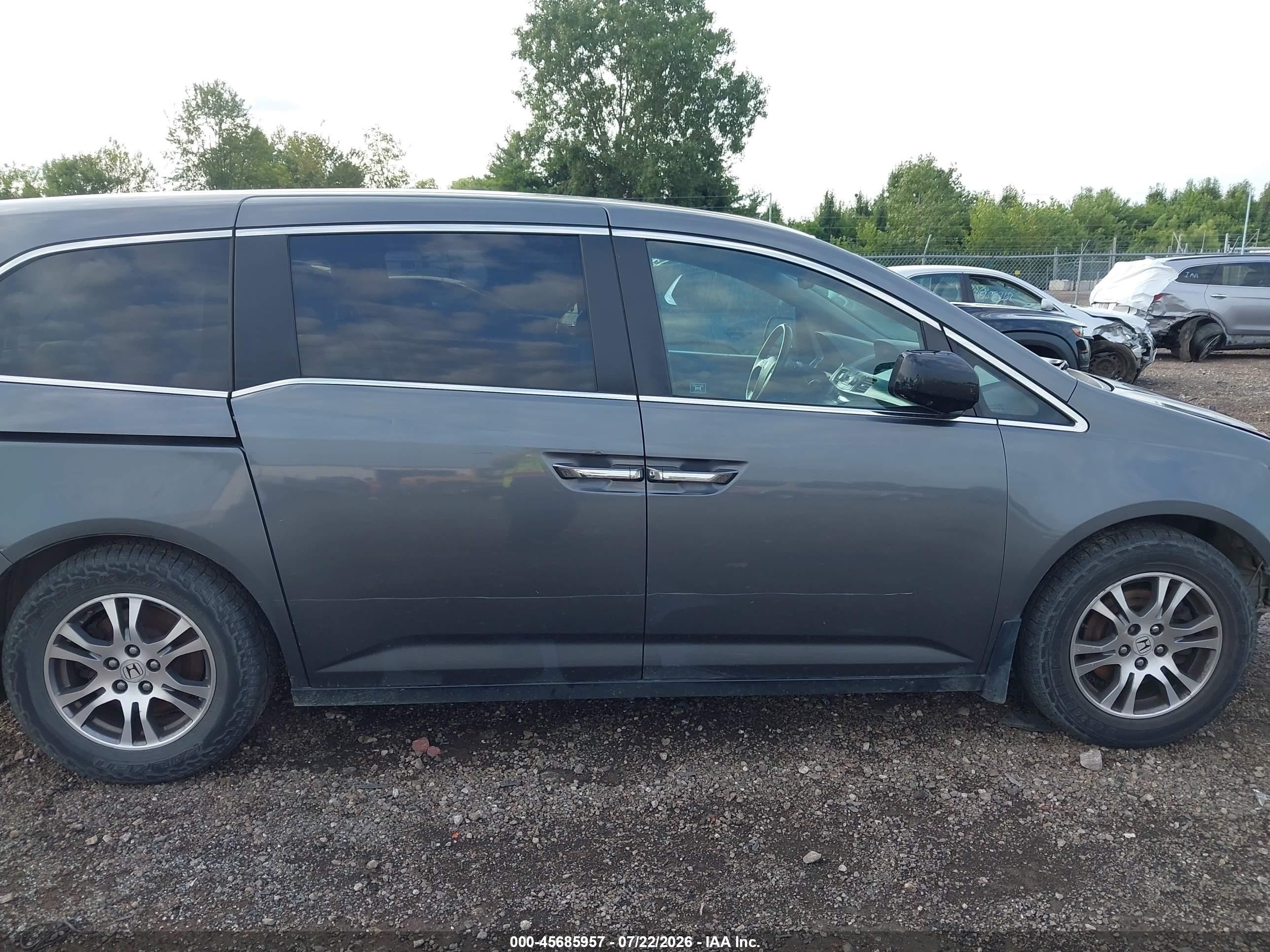 2012 Honda Odyssey Ex-l Gray vin: 5FNRL5H63CB041751