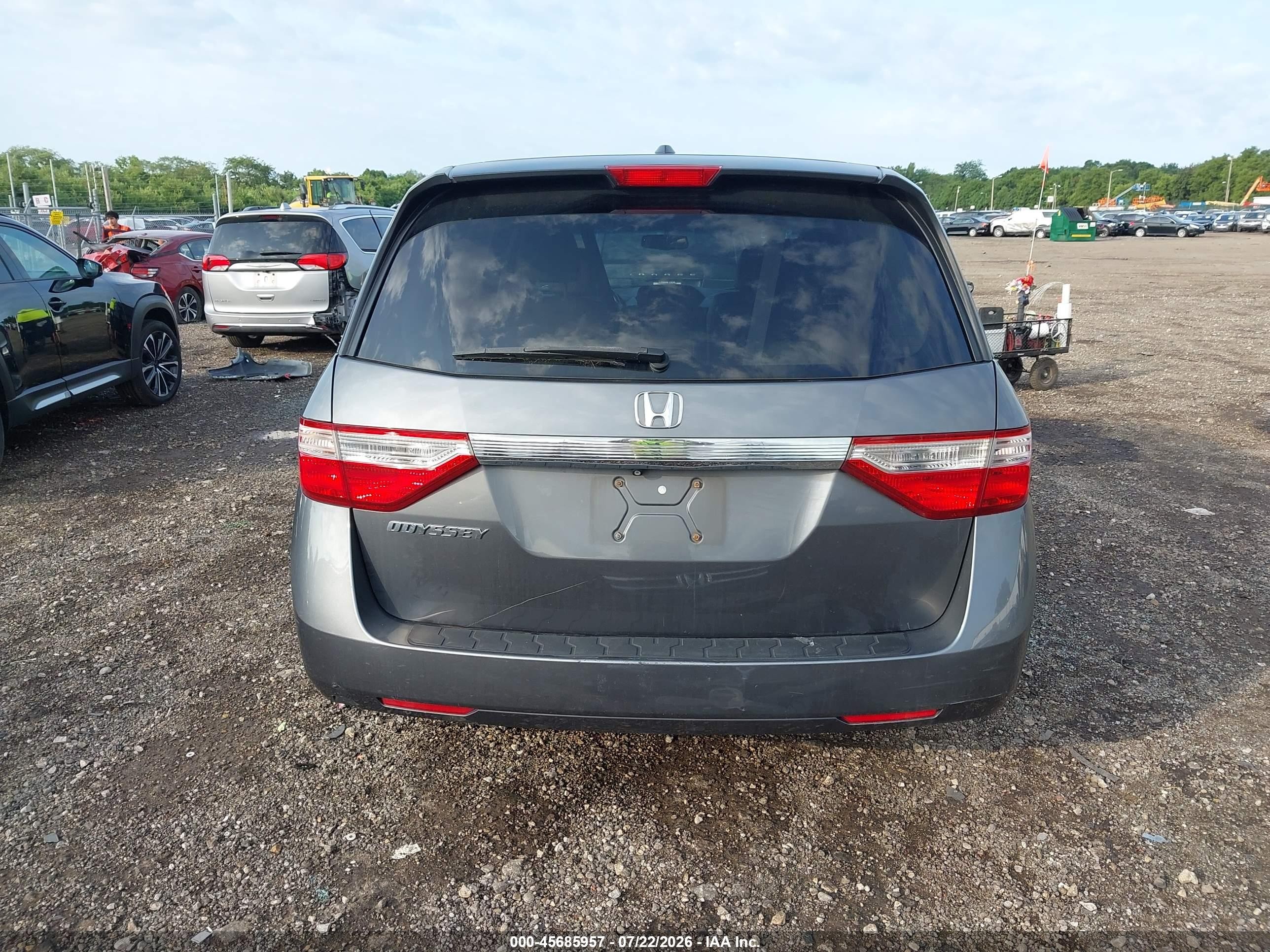 2012 Honda Odyssey Ex-l Gray vin: 5FNRL5H63CB041751