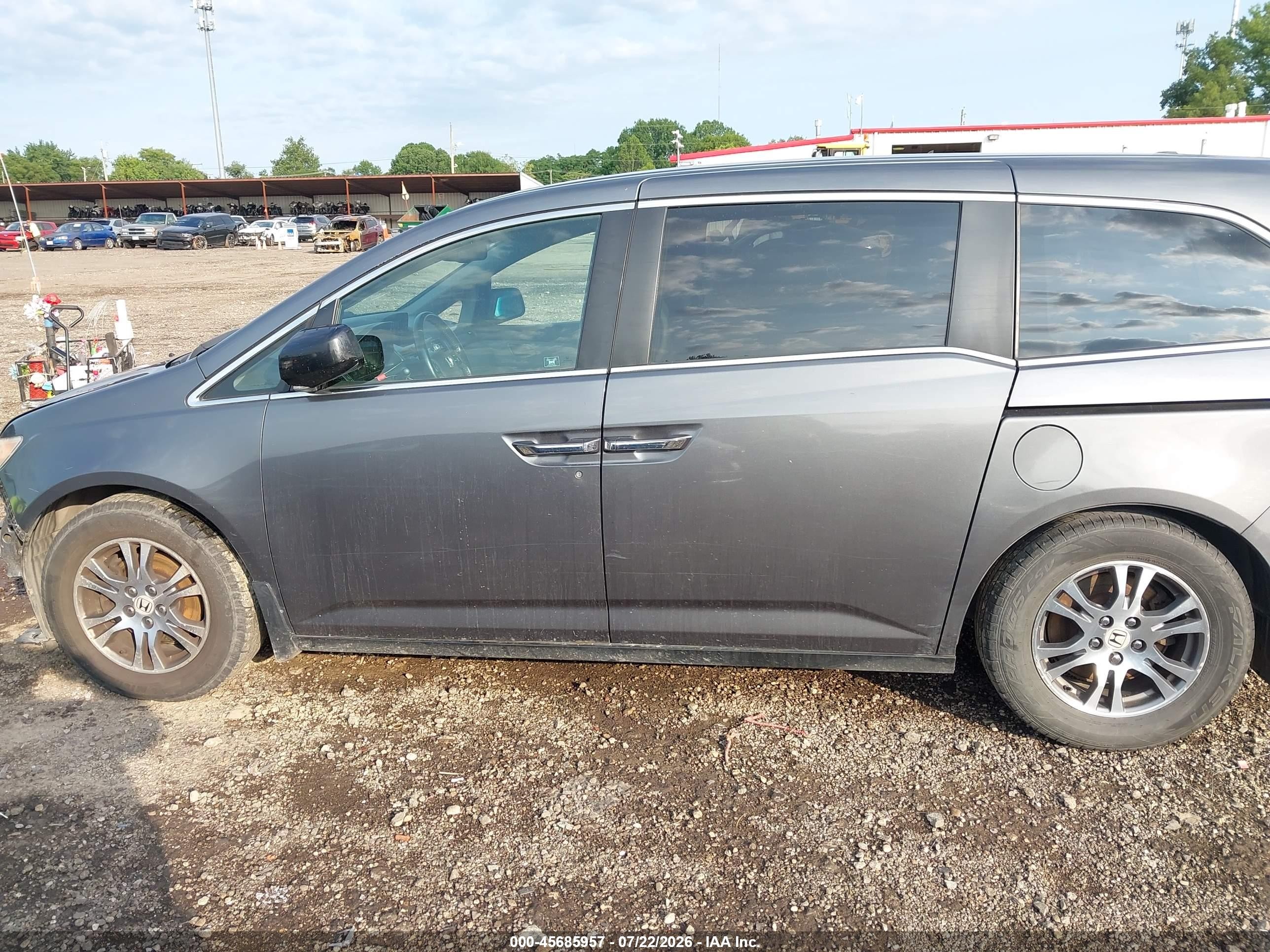 2012 Honda Odyssey Ex-l Gray vin: 5FNRL5H63CB041751