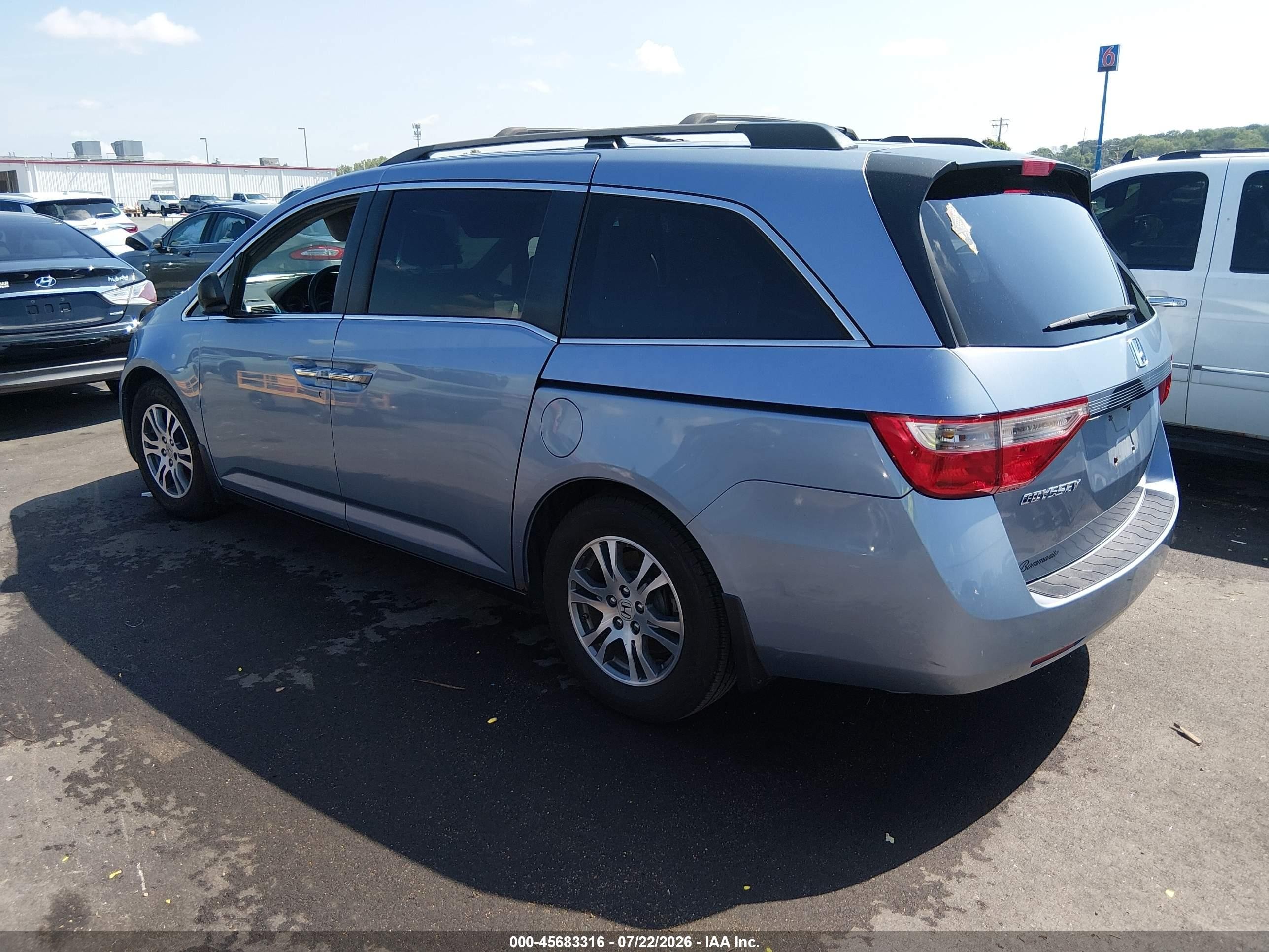 2012 Honda Odyssey Ex-l Синий vin: 5FNRL5H63CB045542