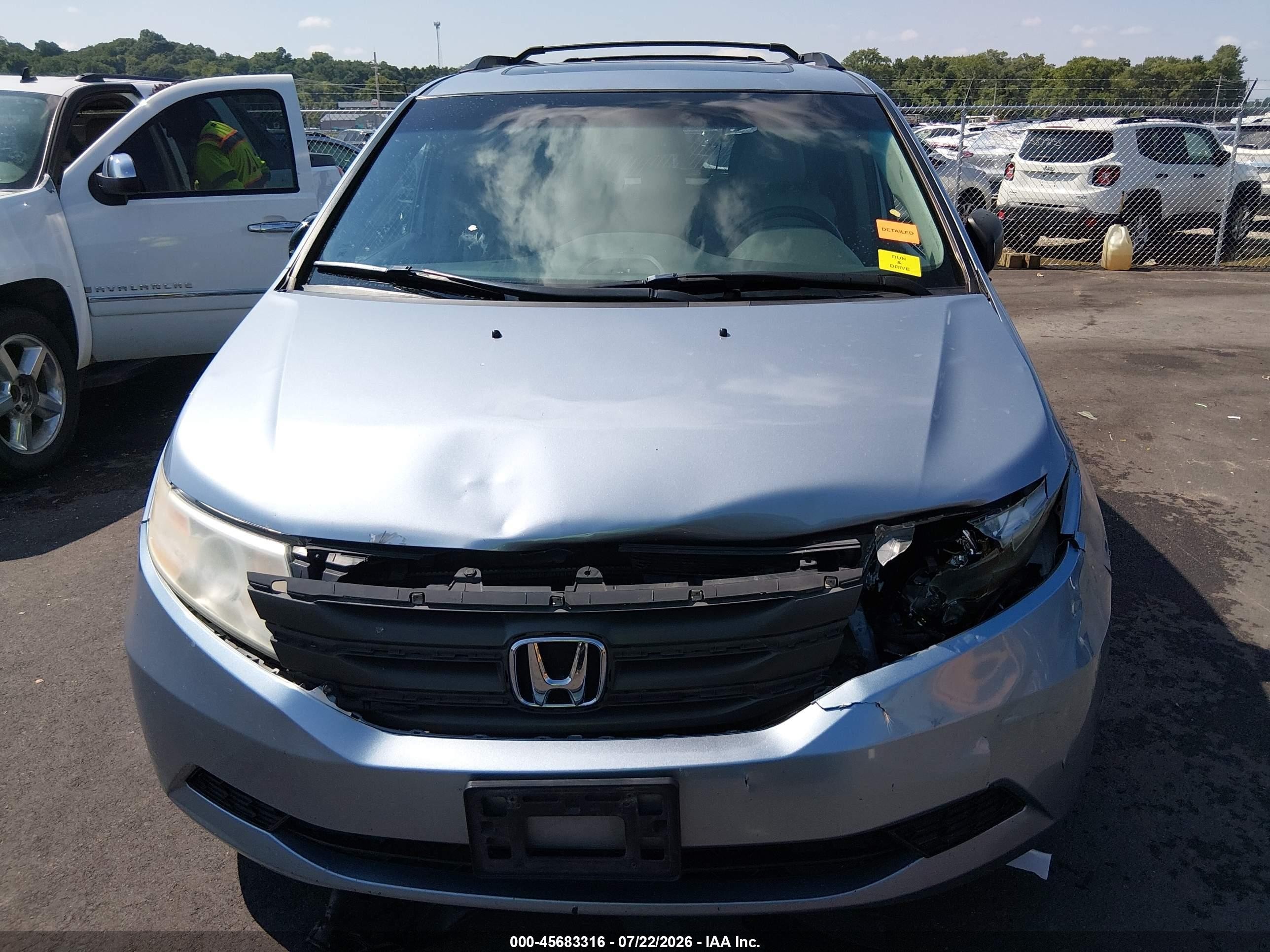 2012 Honda Odyssey Ex-l Синий vin: 5FNRL5H63CB045542