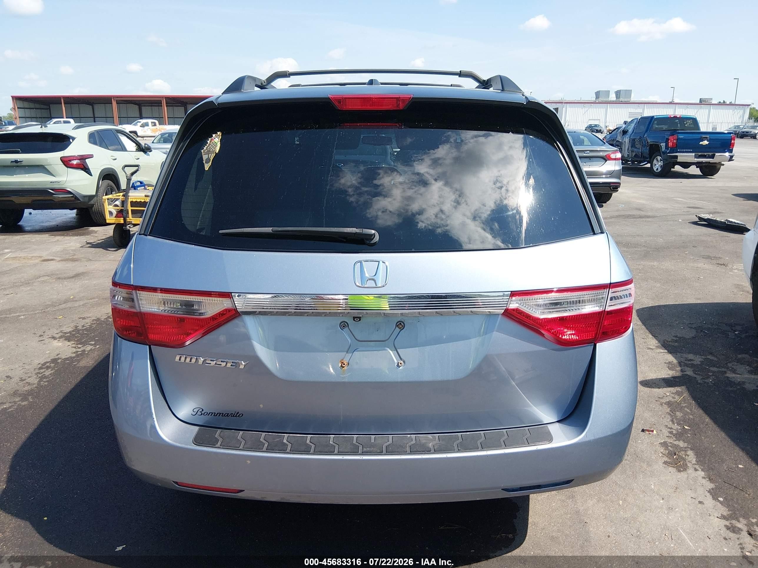 2012 Honda Odyssey Ex-l Синий vin: 5FNRL5H63CB045542