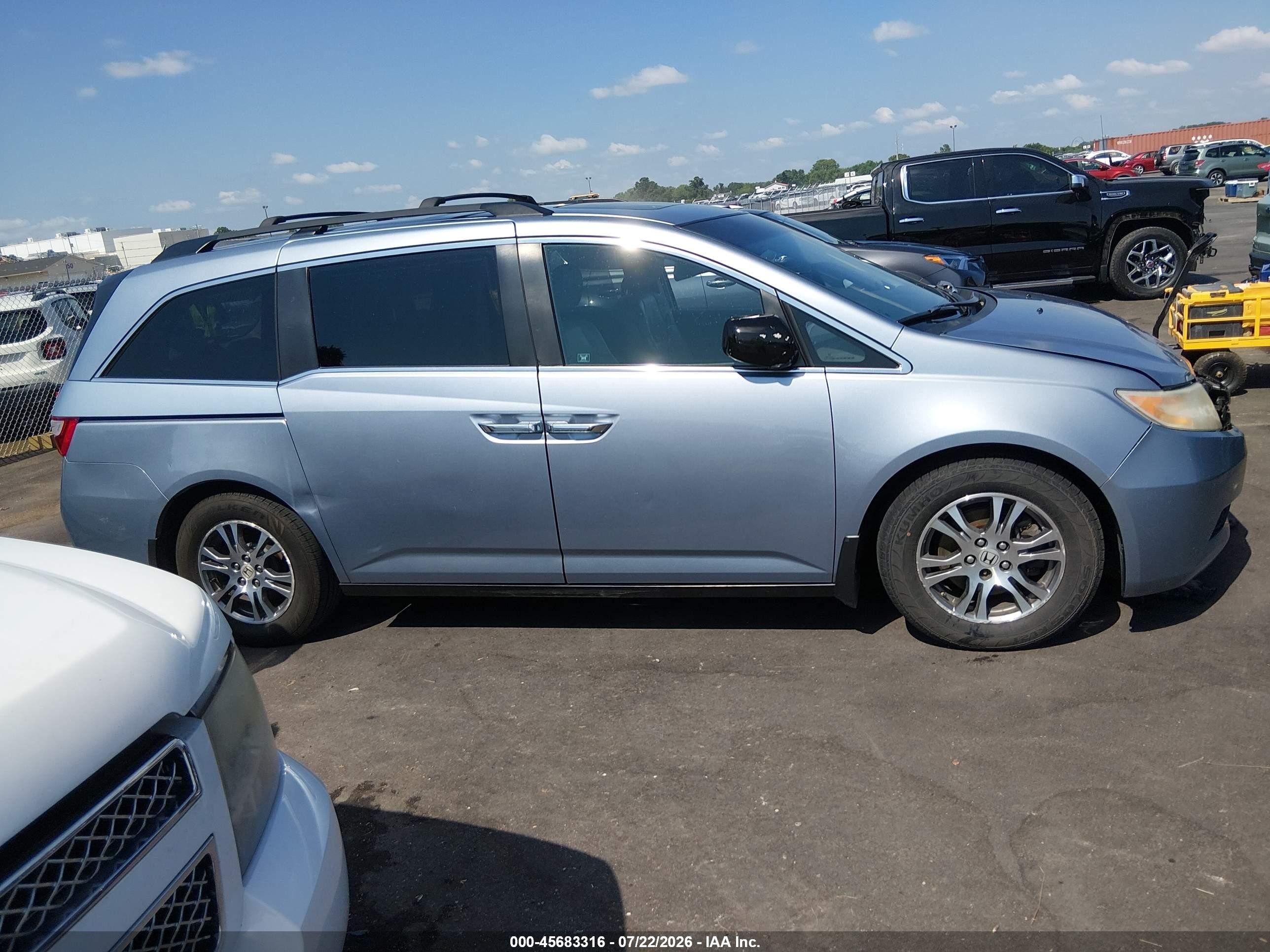 2012 Honda Odyssey Ex-l Синий vin: 5FNRL5H63CB045542