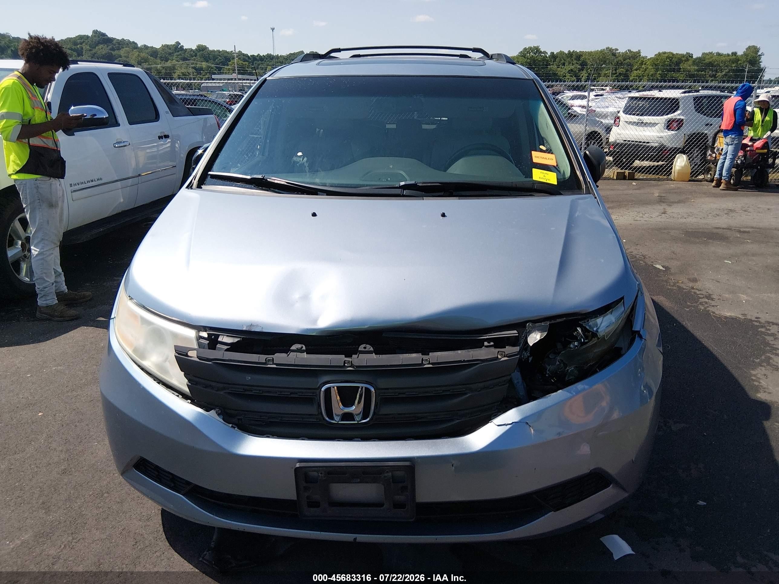 2012 Honda Odyssey Ex-l Синий vin: 5FNRL5H63CB045542