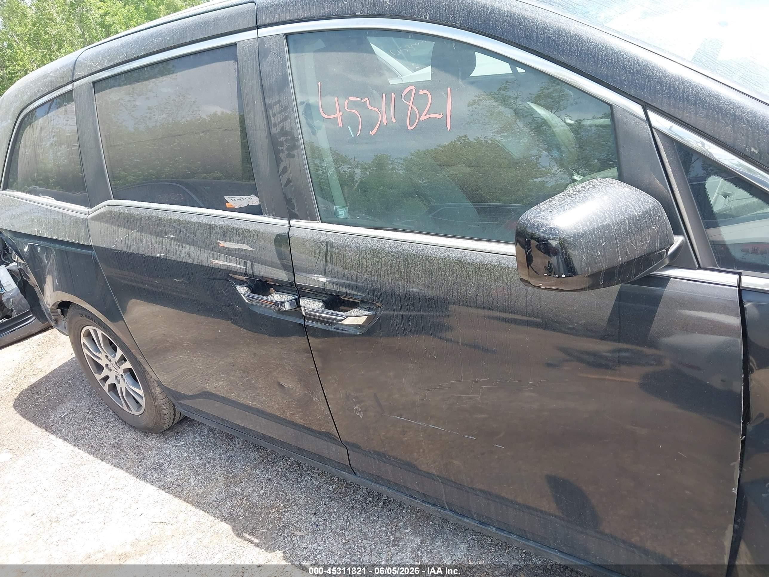 2012 Honda Odyssey Ex-l Black vin: 5FNRL5H63CB070845