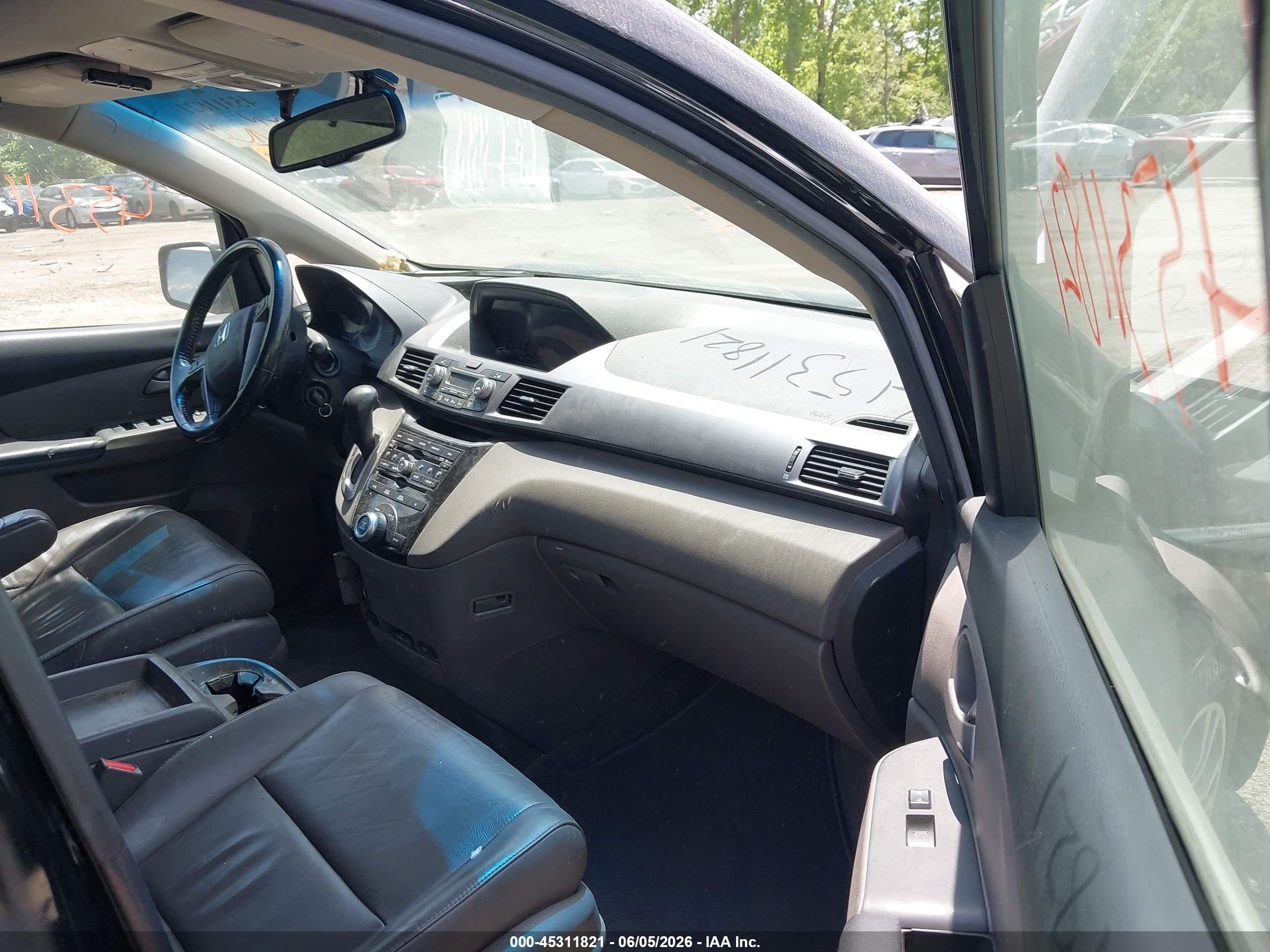 2012 Honda Odyssey Ex-l Black vin: 5FNRL5H63CB070845