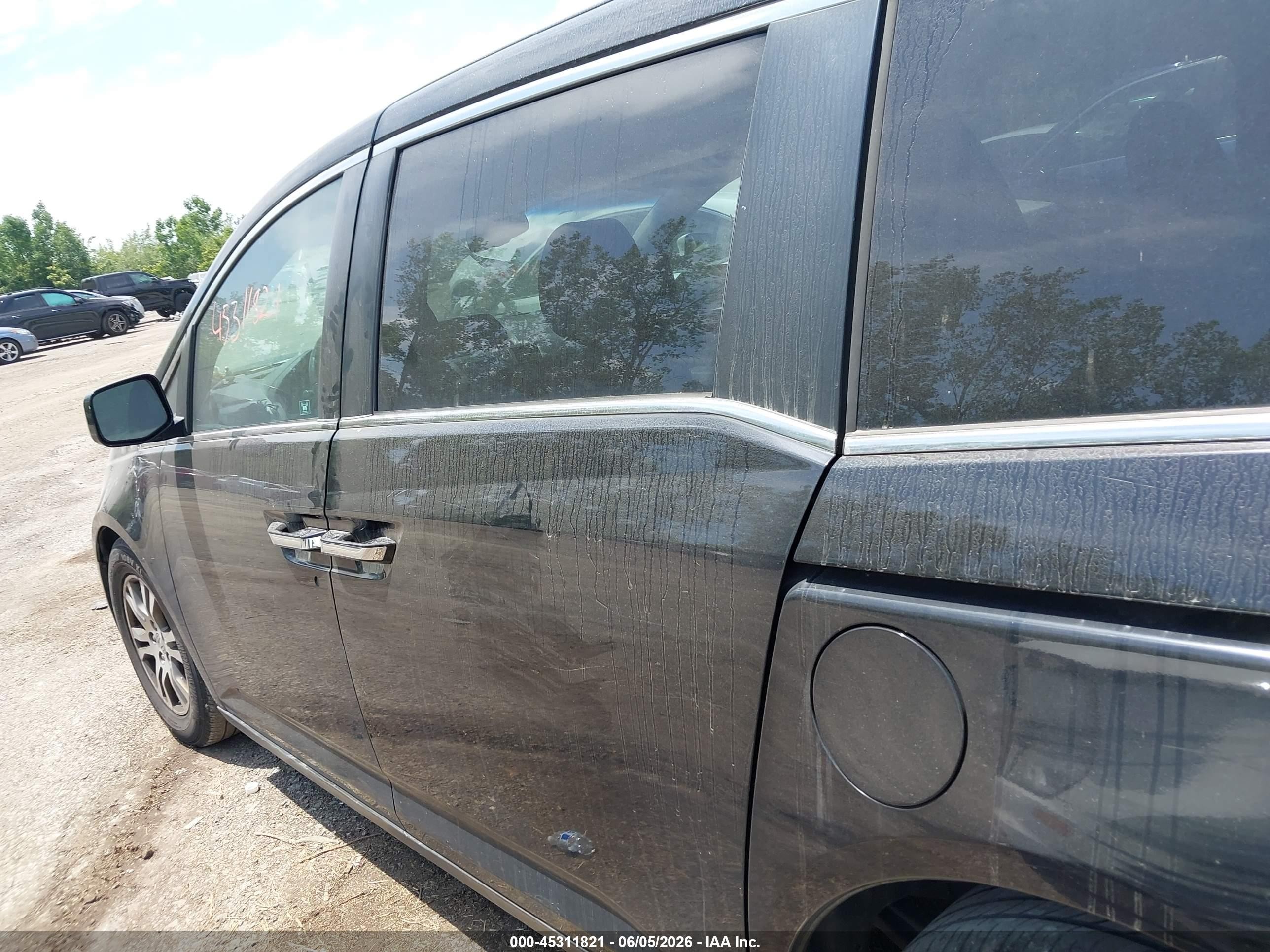 2012 Honda Odyssey Ex-l Black vin: 5FNRL5H63CB070845