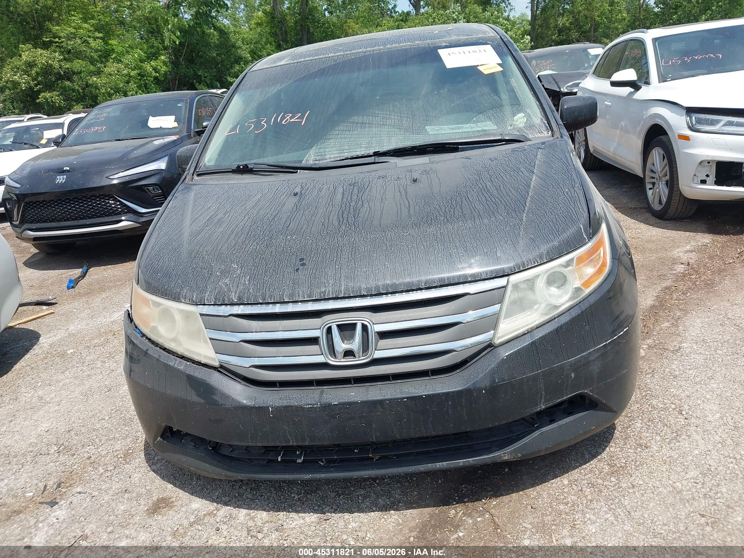 2012 Honda Odyssey Ex-l Black vin: 5FNRL5H63CB070845