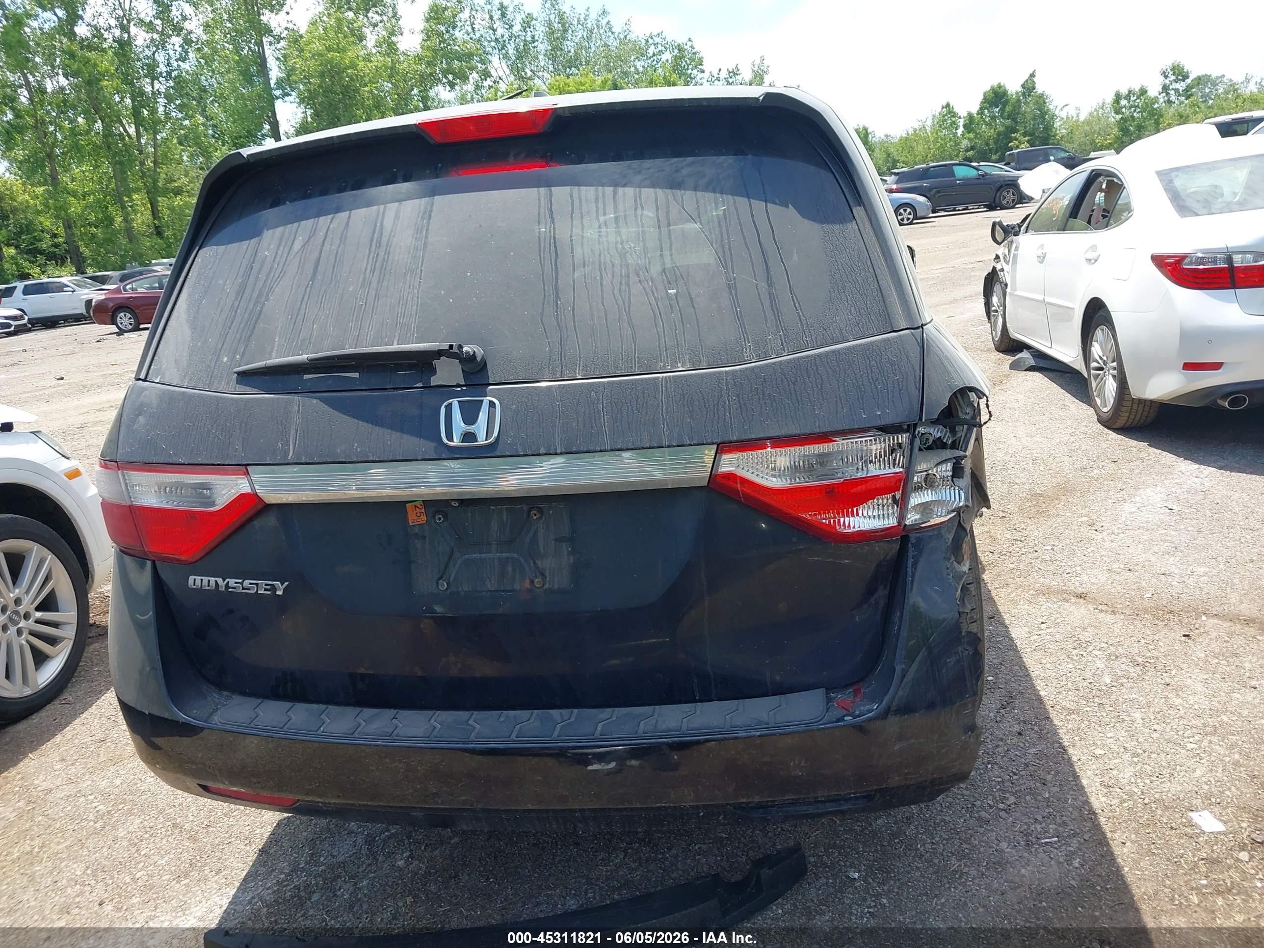 2012 Honda Odyssey Ex-l Black vin: 5FNRL5H63CB070845