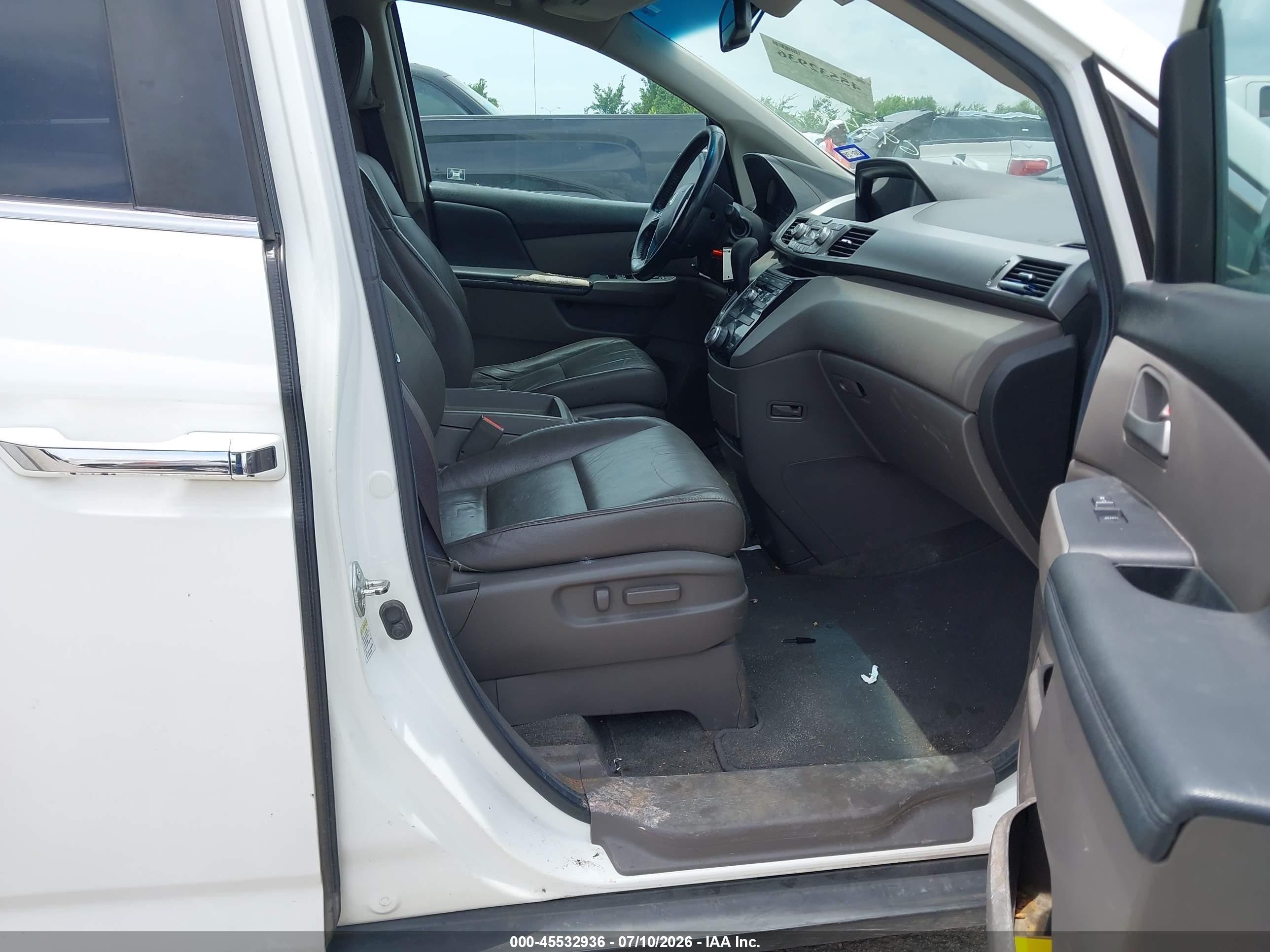 2012 Honda Odyssey Ex-l Белый vin: 5FNRL5H63CB076984