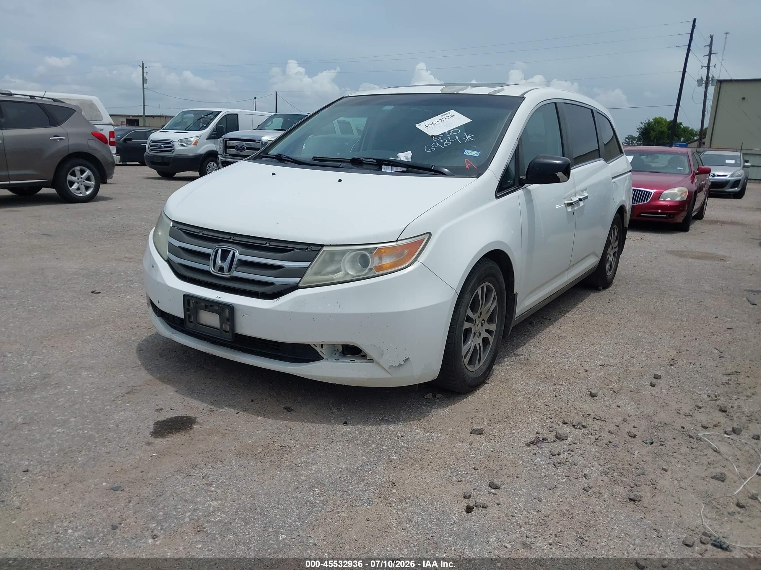 2012 Honda Odyssey Ex-l Белый vin: 5FNRL5H63CB076984