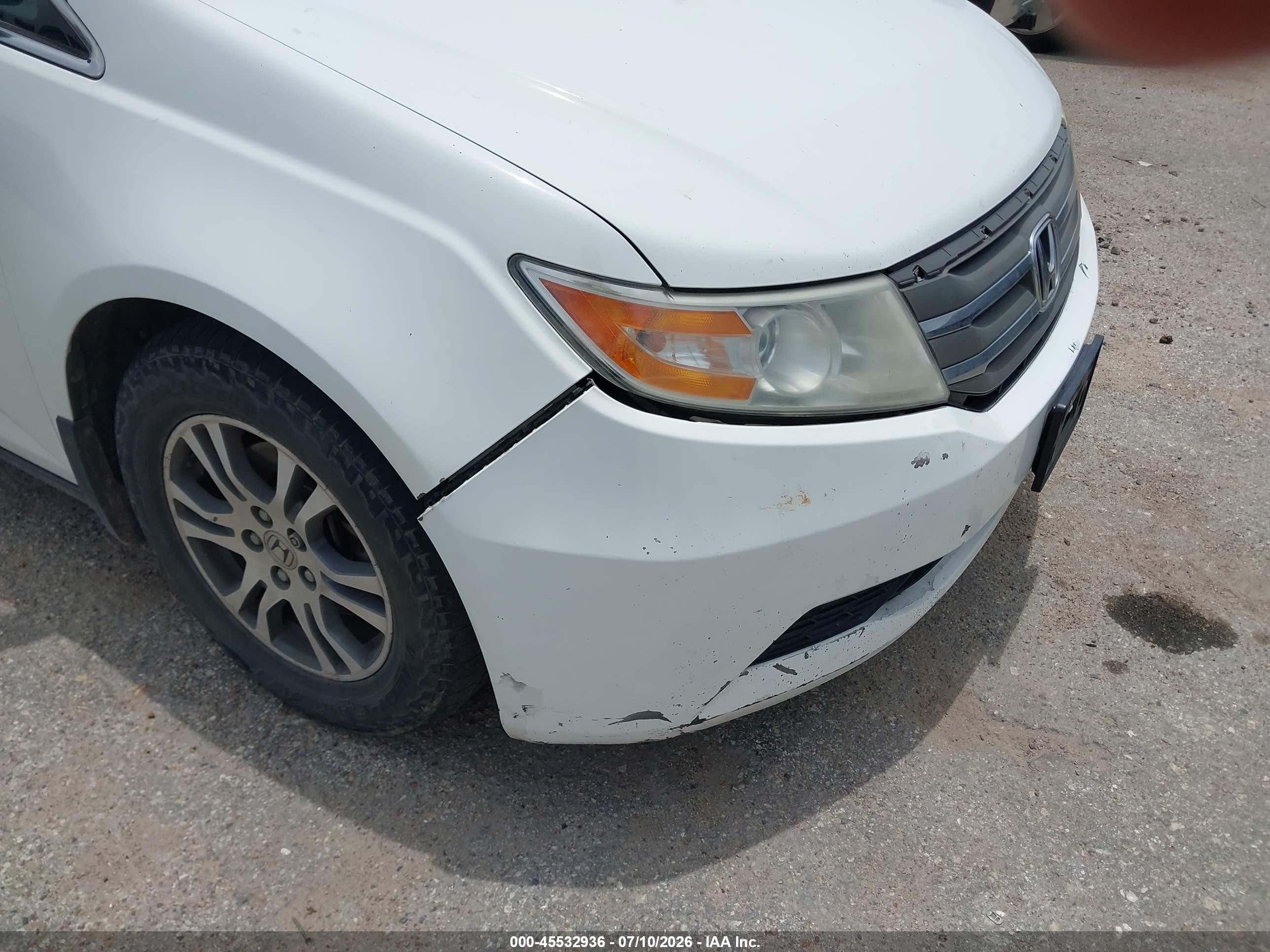 2012 Honda Odyssey Ex-l Белый vin: 5FNRL5H63CB076984