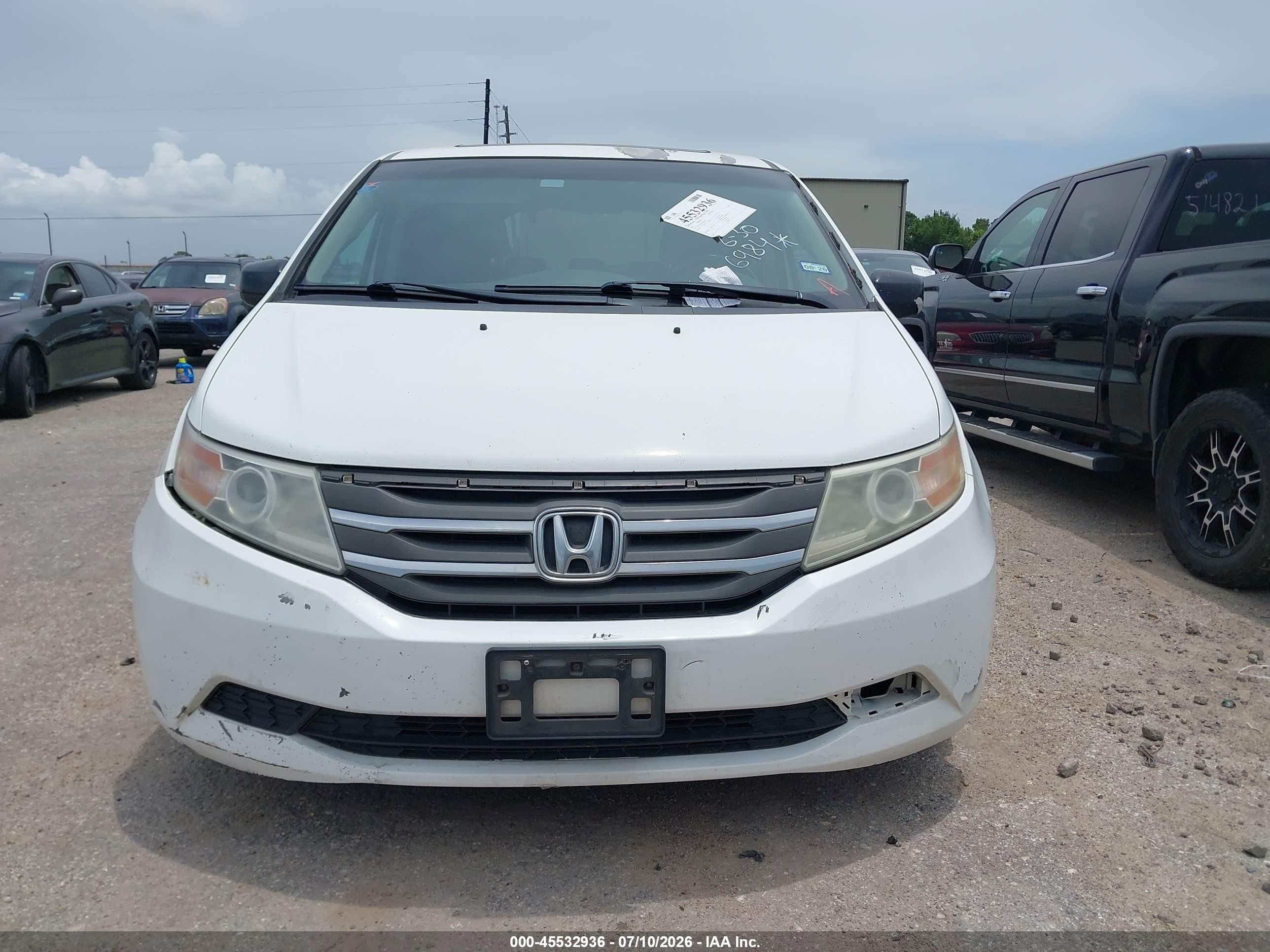2012 Honda Odyssey Ex-l Белый vin: 5FNRL5H63CB076984