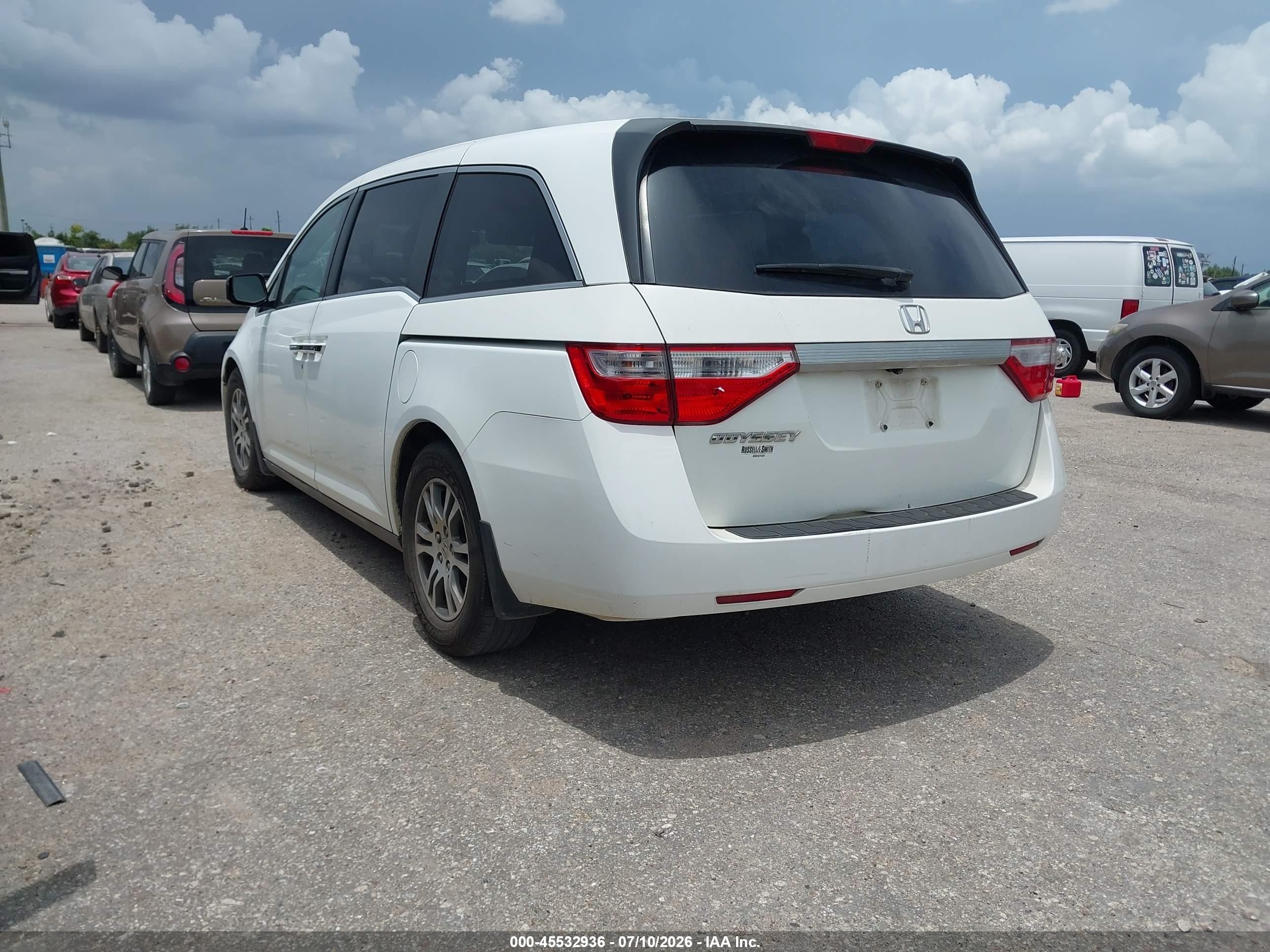 2012 Honda Odyssey Ex-l Белый vin: 5FNRL5H63CB076984