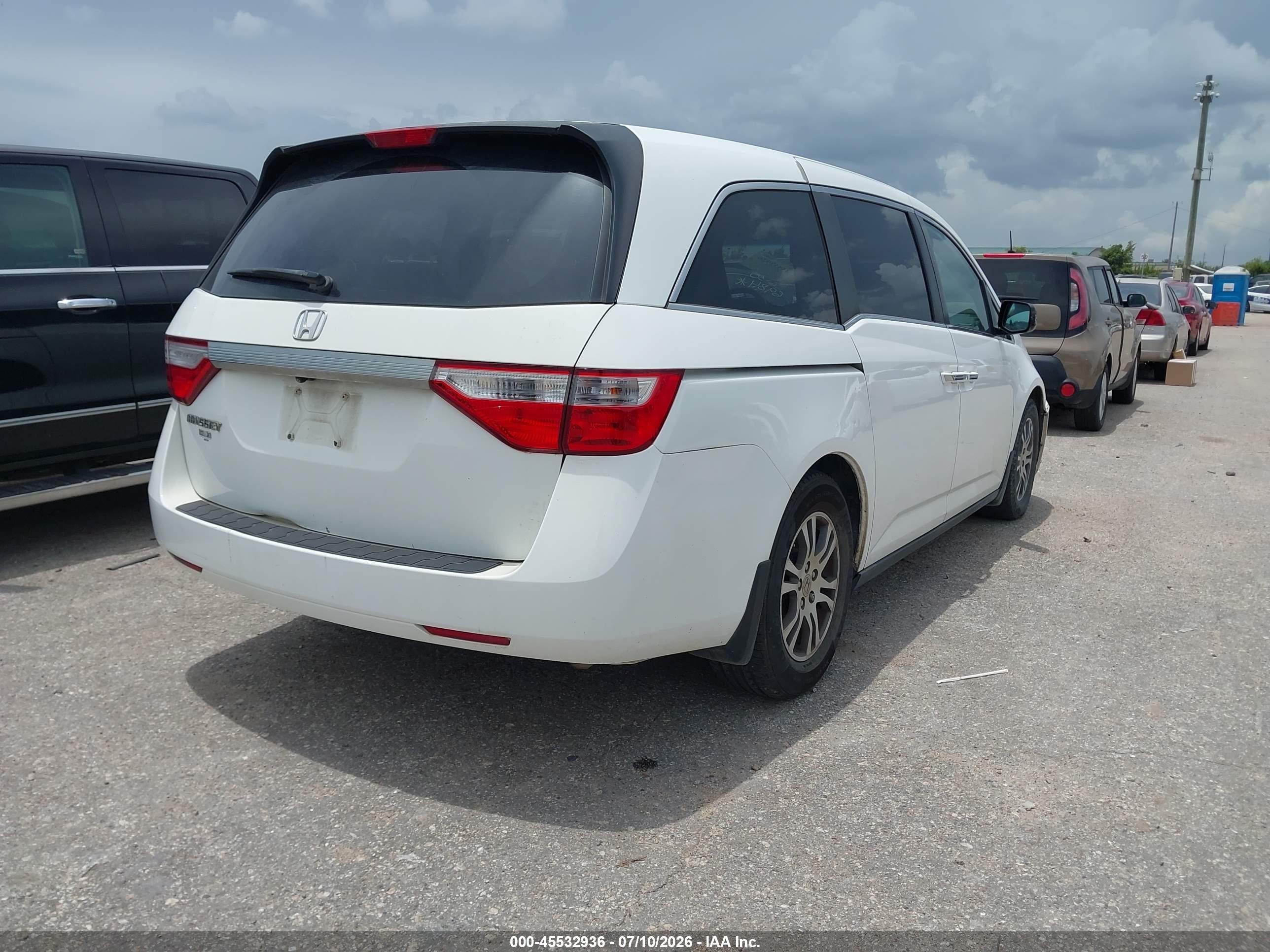 2012 Honda Odyssey Ex-l Белый vin: 5FNRL5H63CB076984