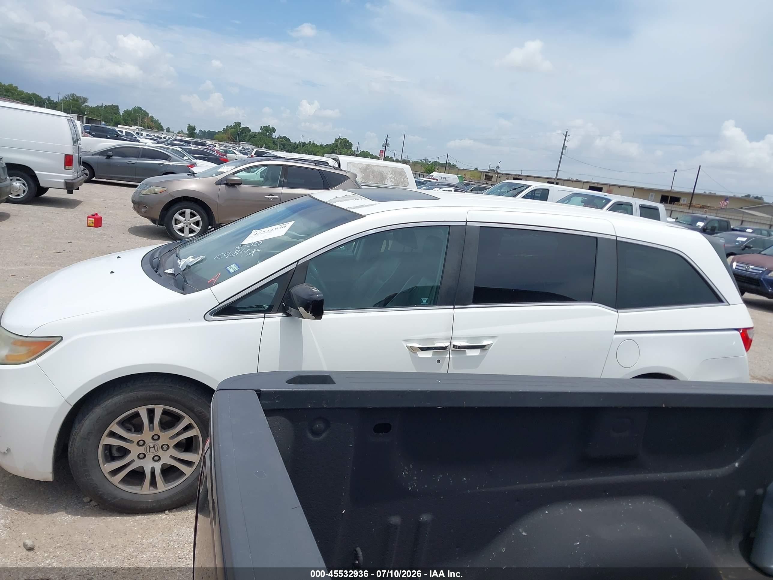 2012 Honda Odyssey Ex-l Белый vin: 5FNRL5H63CB076984