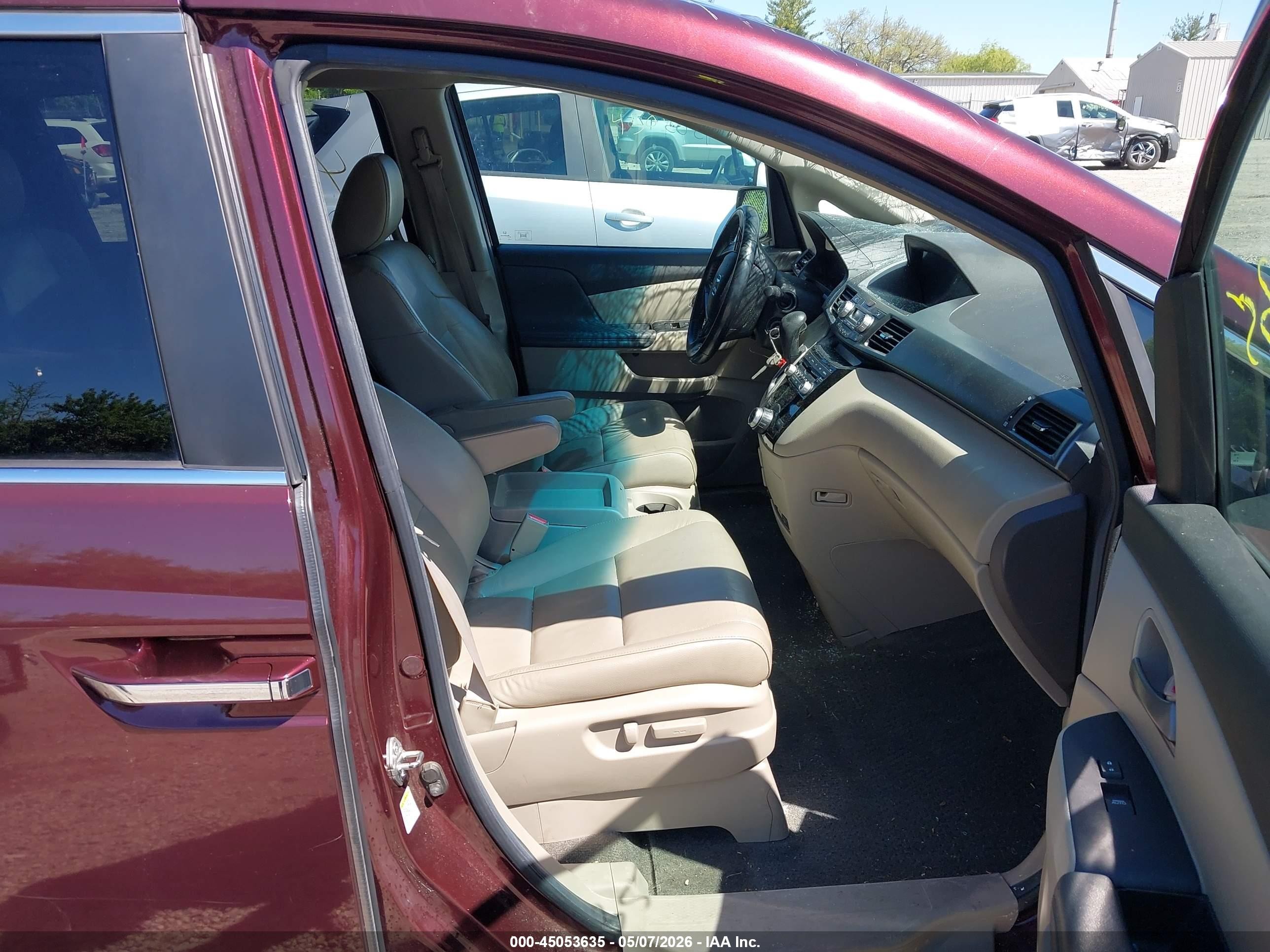 2012 Honda Odyssey Ex-l Maroon vin: 5FNRL5H63CB078900
